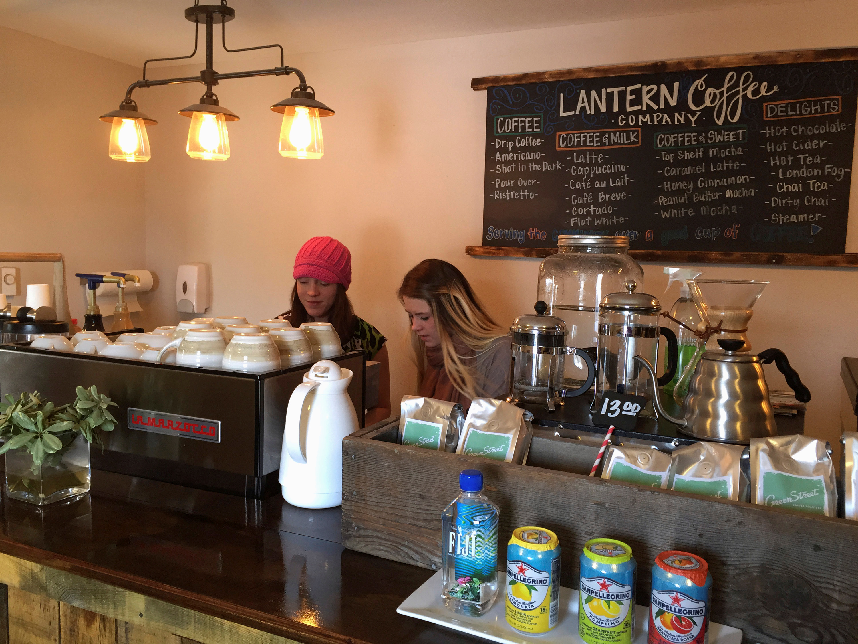 Baristas prepare for Friday's grand opening at the Lantern Coffee Company in Williston, North Dakota