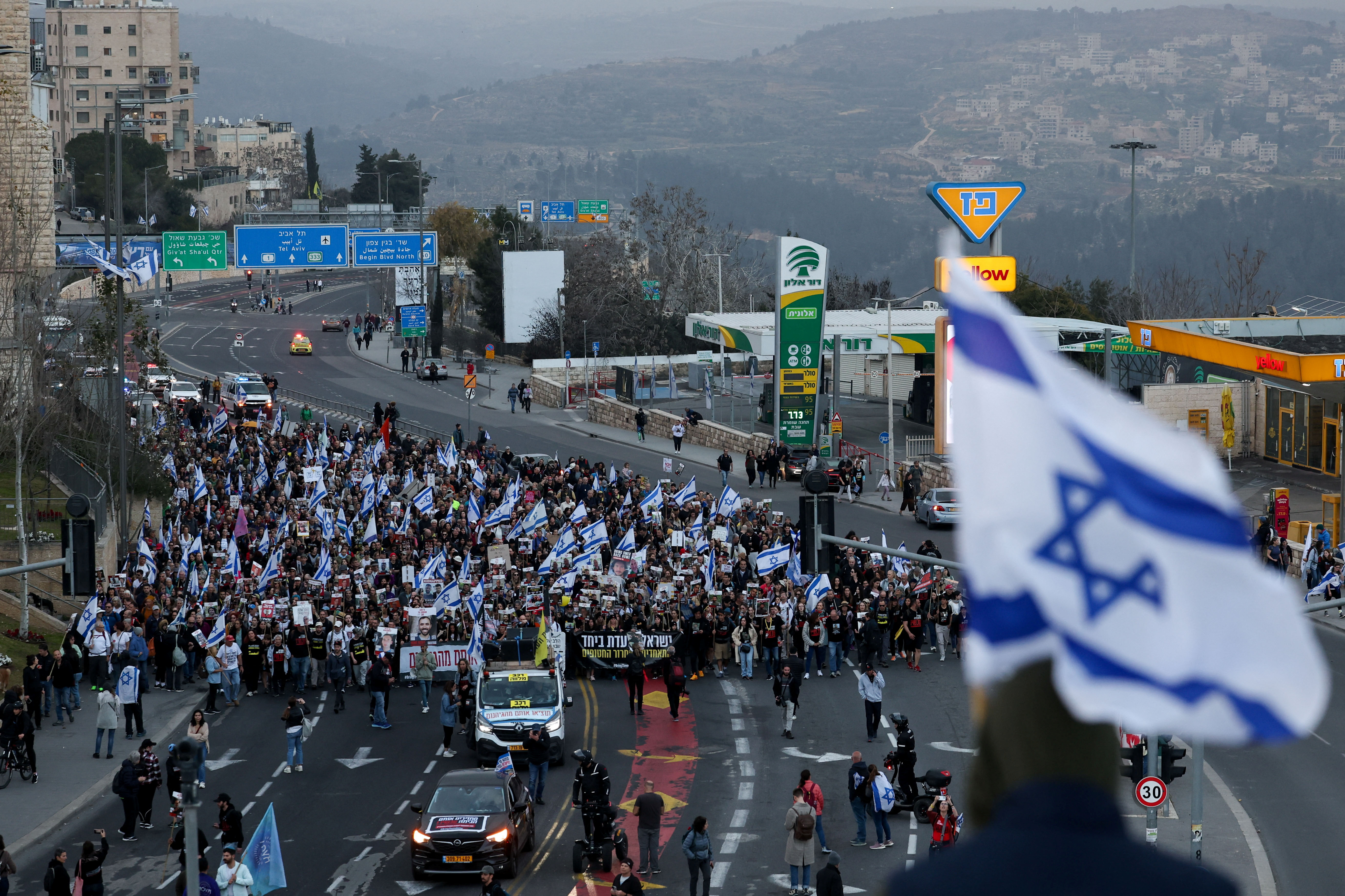 March for the hostages kidnapped in the deadly October 7 attack, in Jerusalem