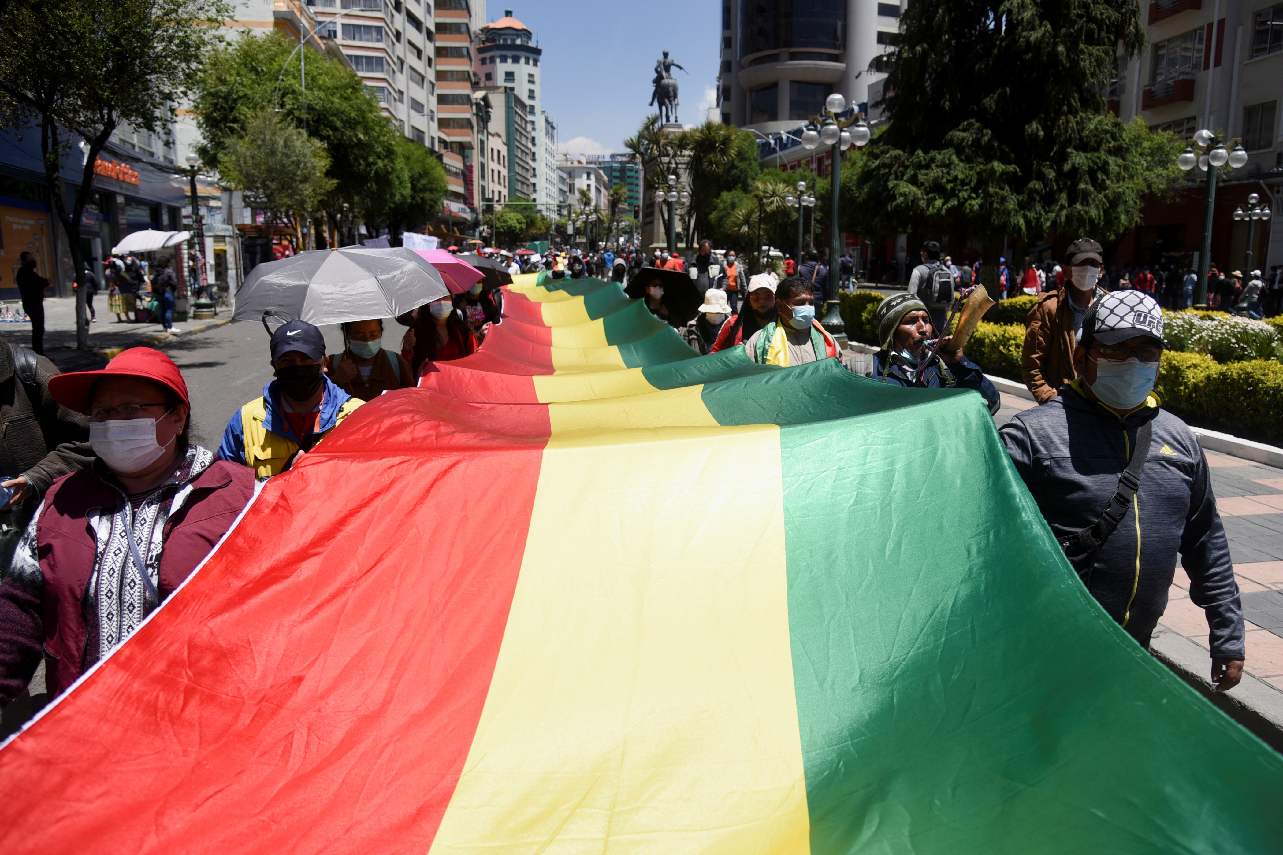 Bolivians protest legislation as political tensions rise, in La Paz