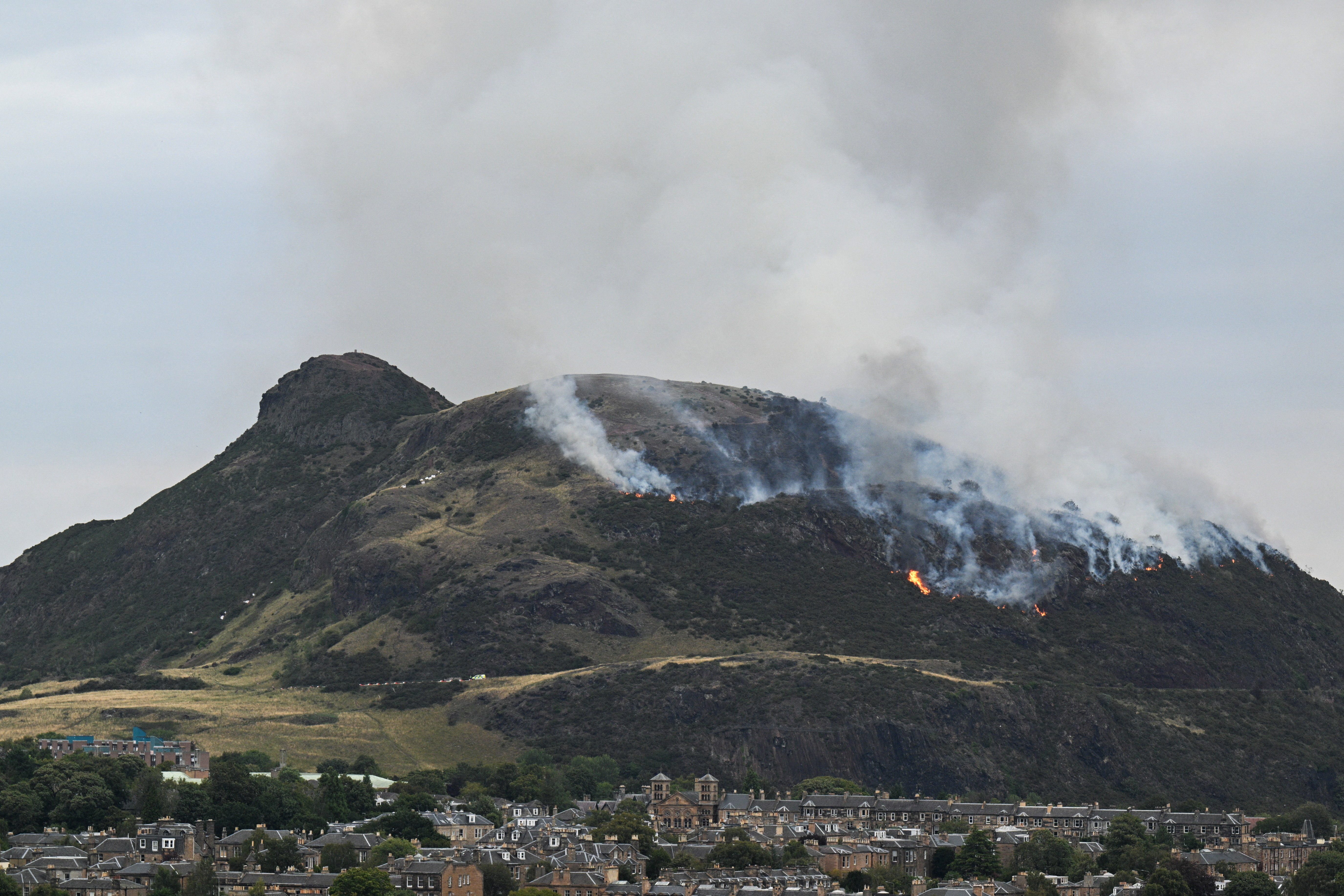 Fire breaks out on Arthur’s Seat, Edinburgh’s famous dormant volcano