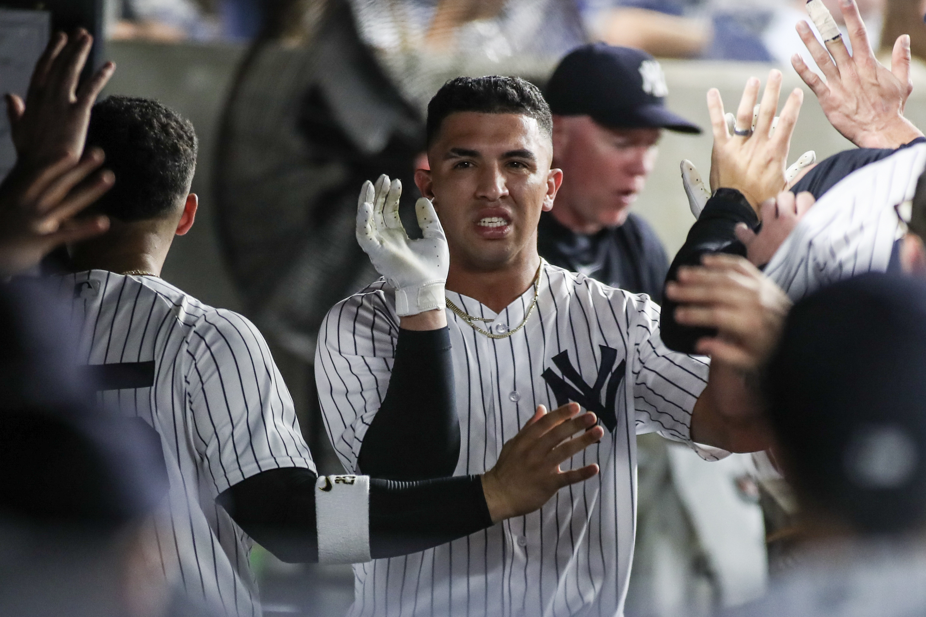 Jasson Domínguez's first homer in New York helps Yankees get back over .500  with win over Tigers - The Boston Globe