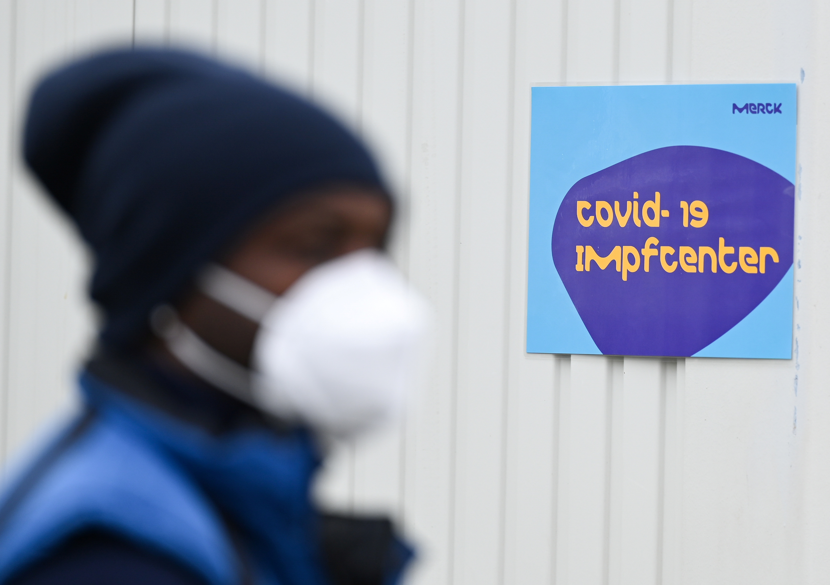 COVID-19 vaccination centre at drugs and chemicals group Merck KGaA in Darmstadt