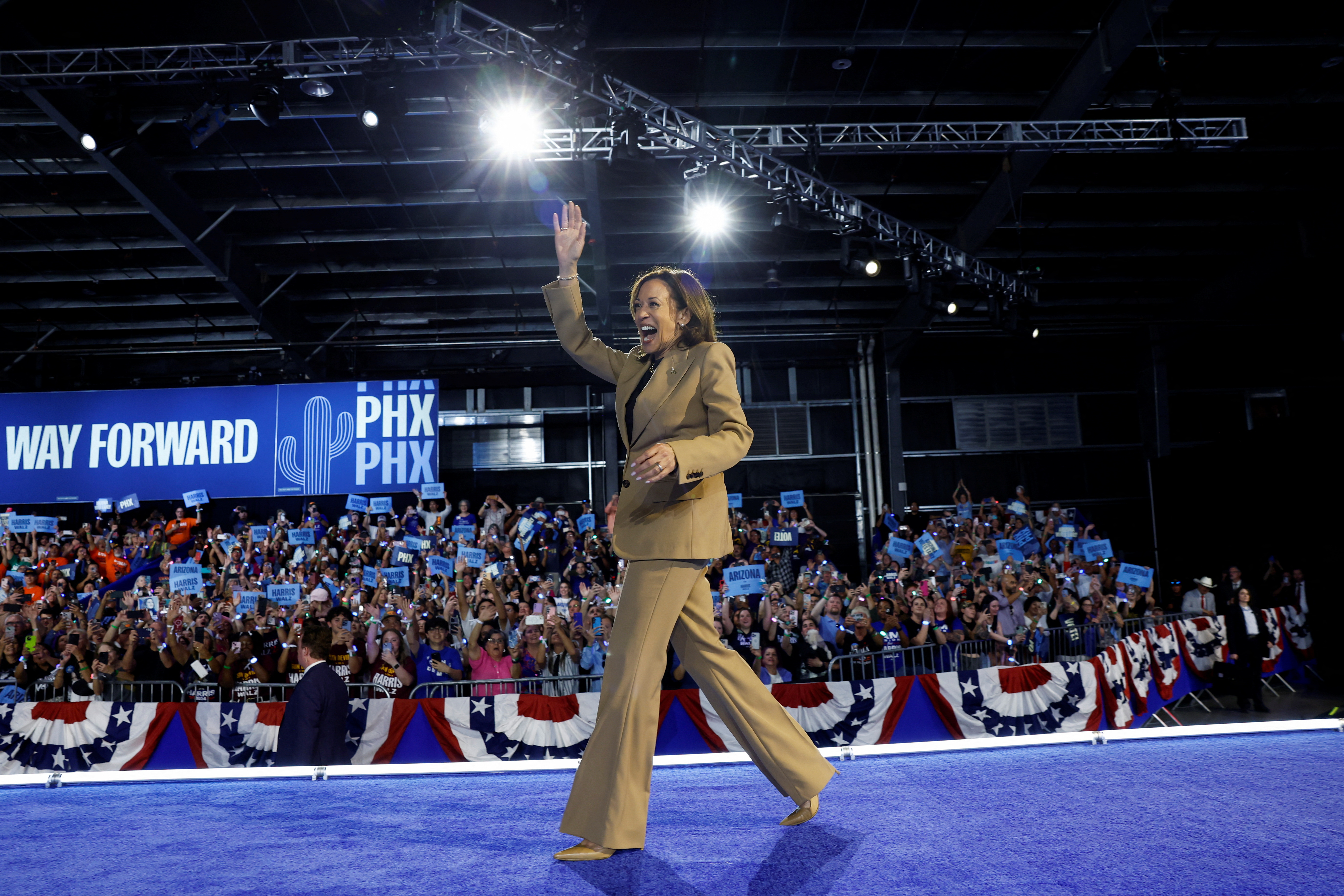 Democratic presidential nominee and U.S. Vice President Harris holds a campaign event in Arizona