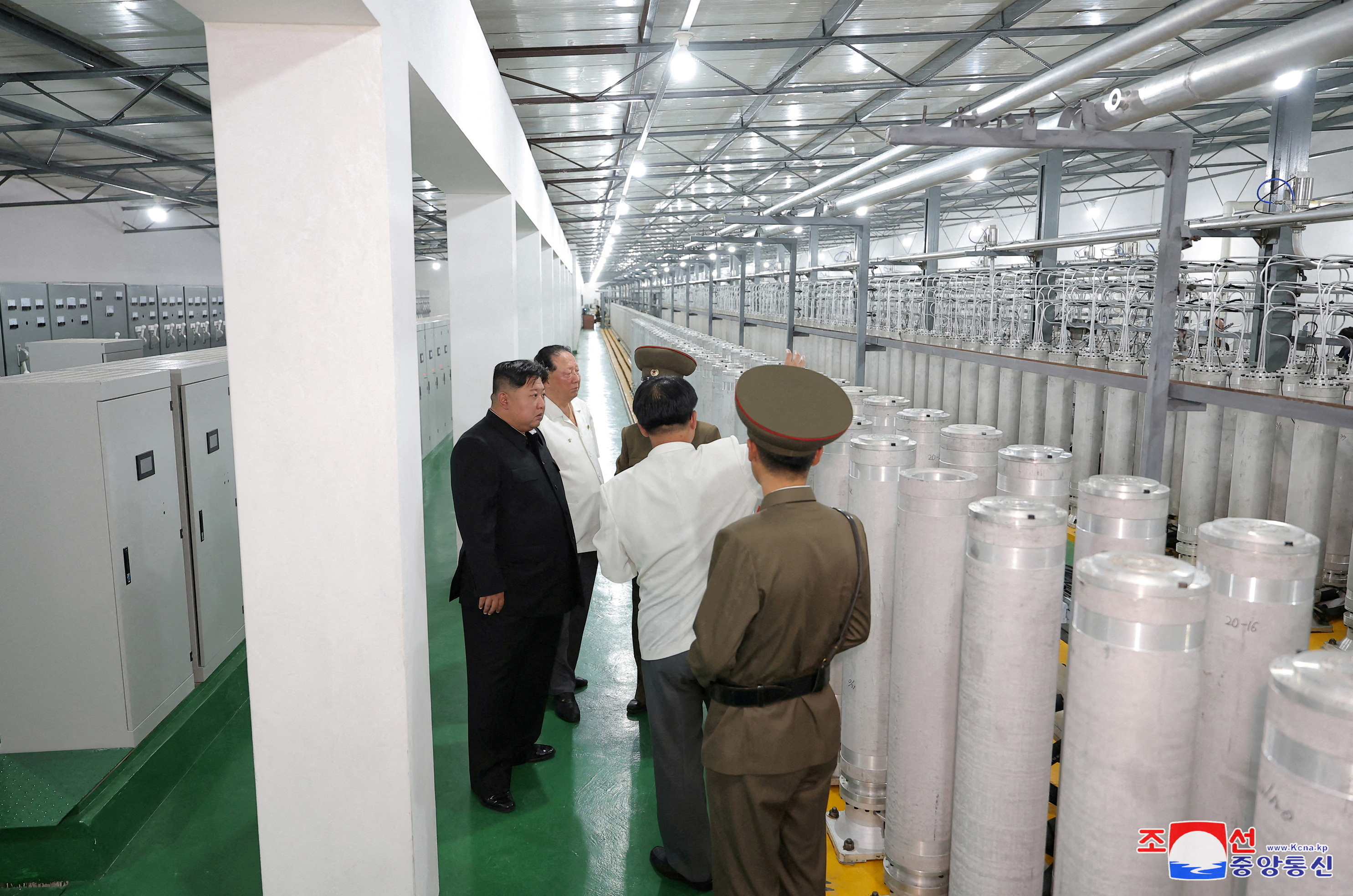 North Korean leader Kim Jong Un tours facilities during a visit to the Nuclear Weapons Institute and the production base of weapon-grade nuclear materials