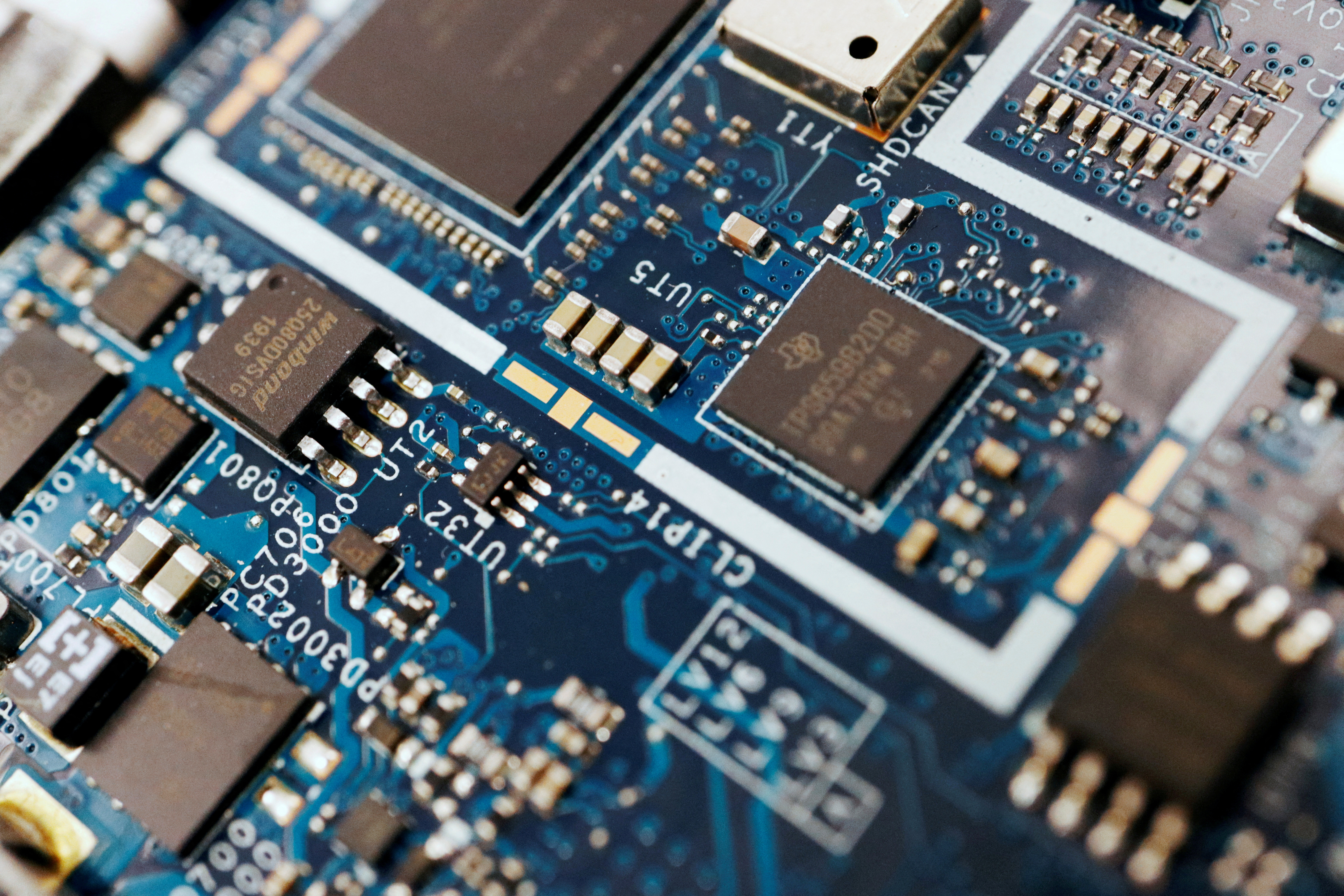 semiconductor chips on a circuit board