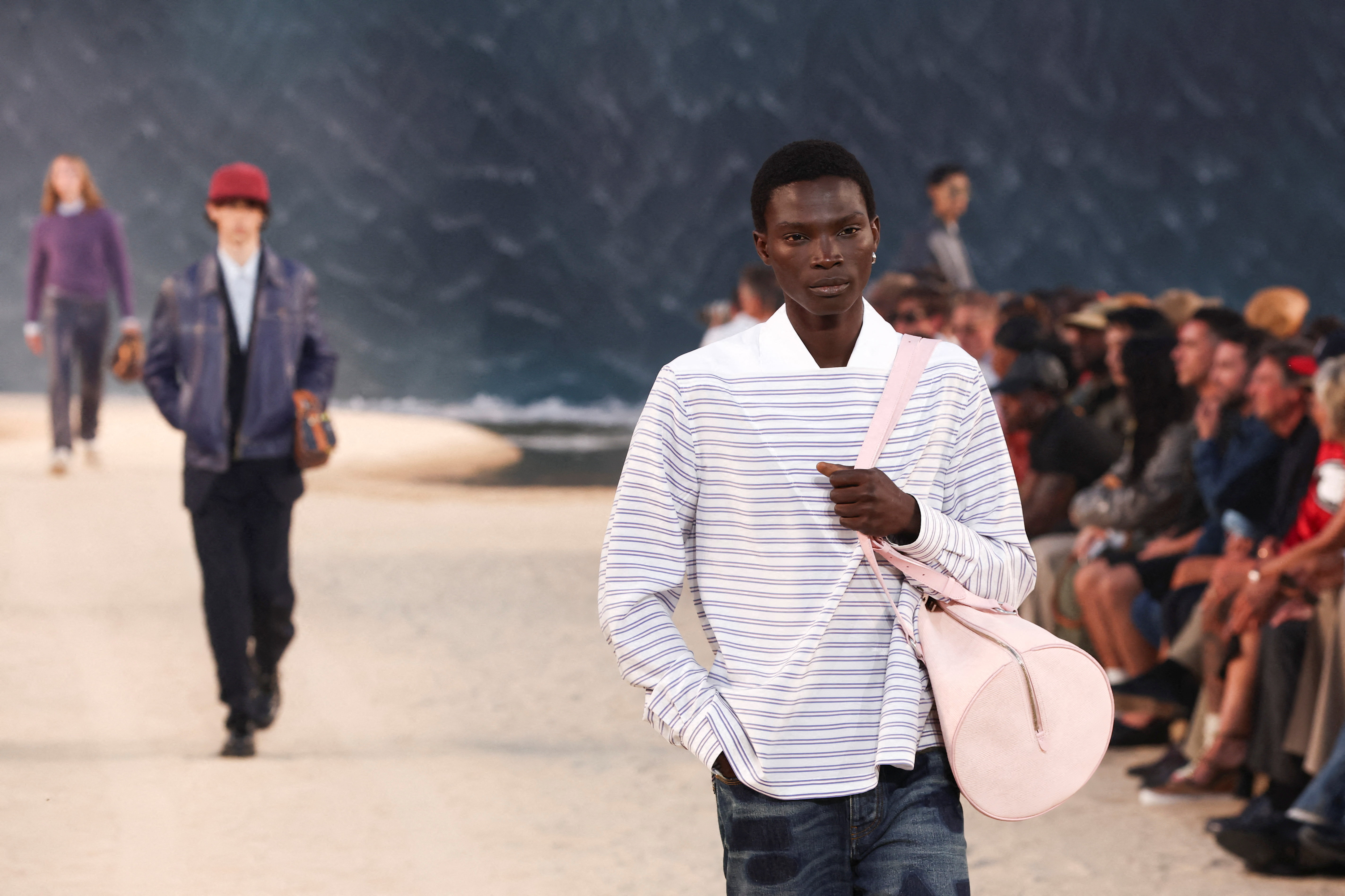 With 30-foot wave, Pharrell dips into California surf style for