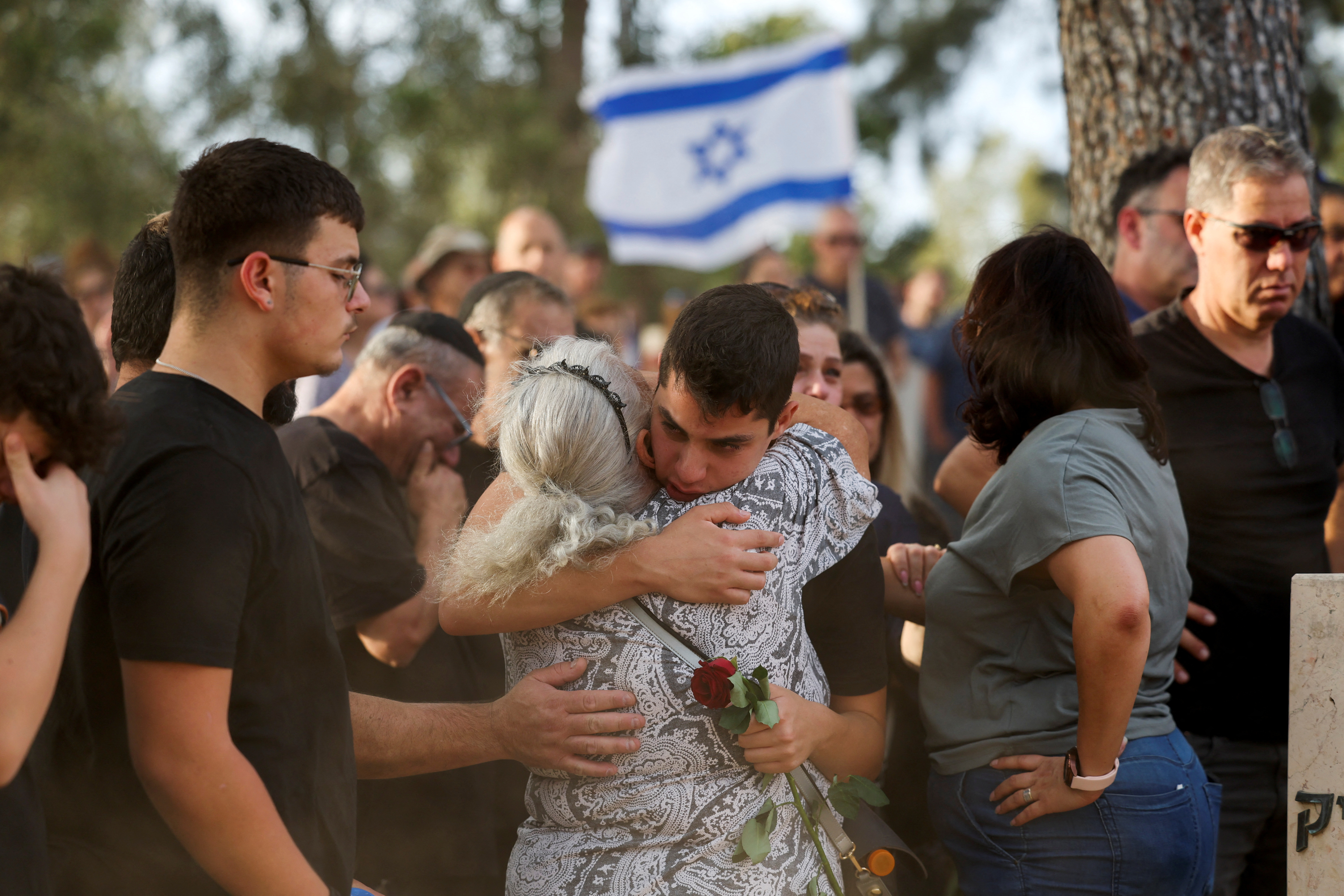 Funeral of couple who led Israel's southern communities, in Kibbutz Ruhama