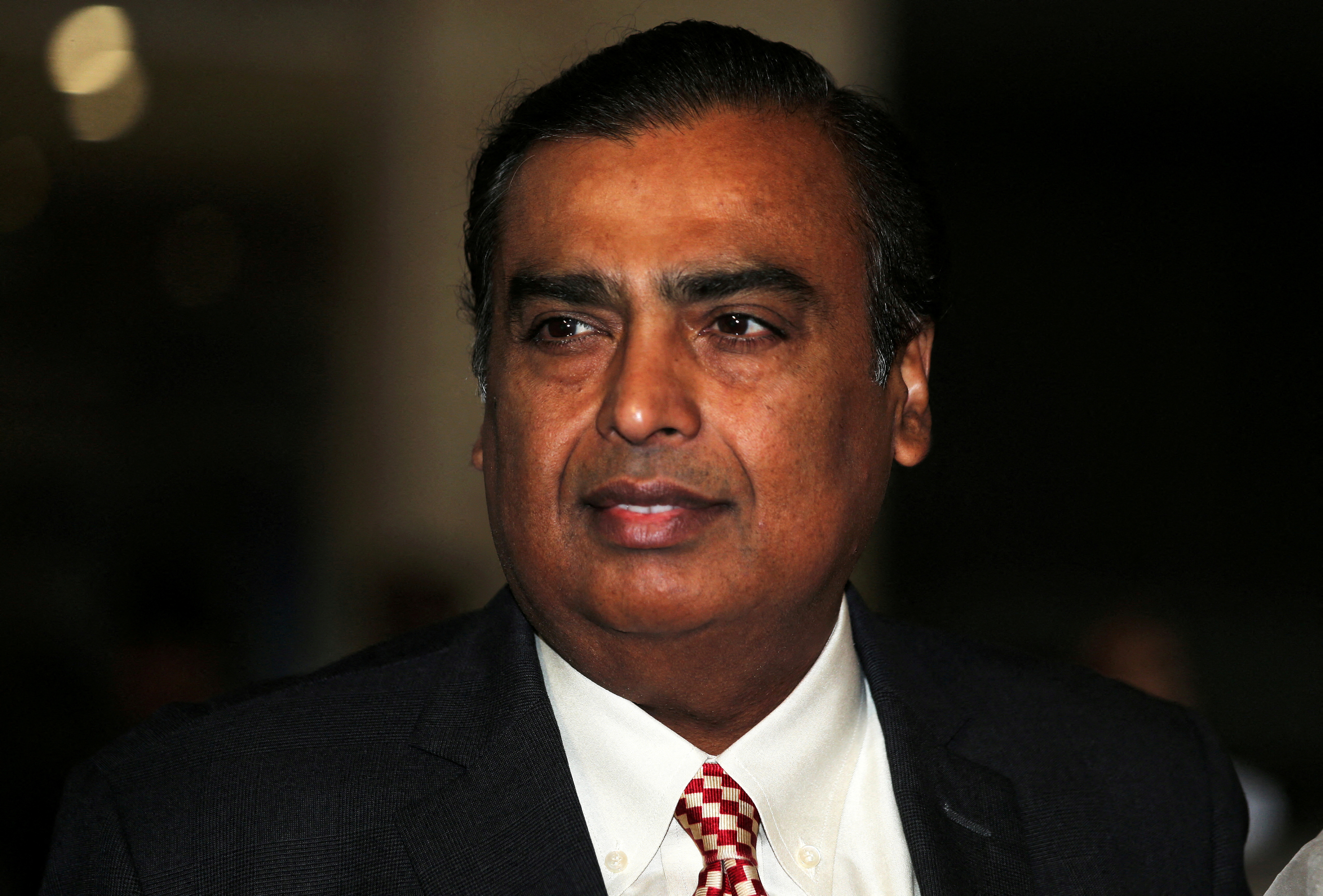 Mukesh Ambani, Chairman and Managing Director of Reliance Industries, arrives to address the company's annual general meeting in Mumbai