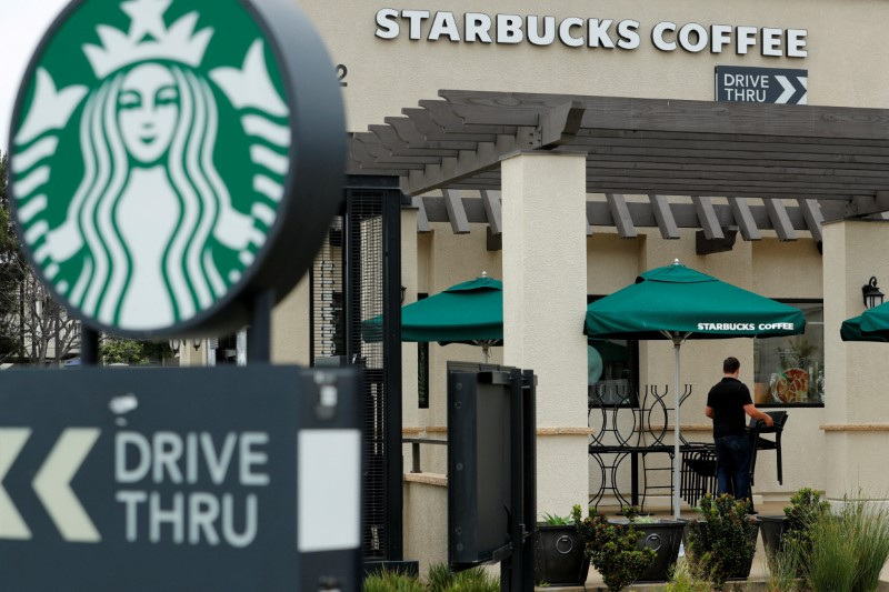 Starbucks Corp drive-through location in Oceanside, California