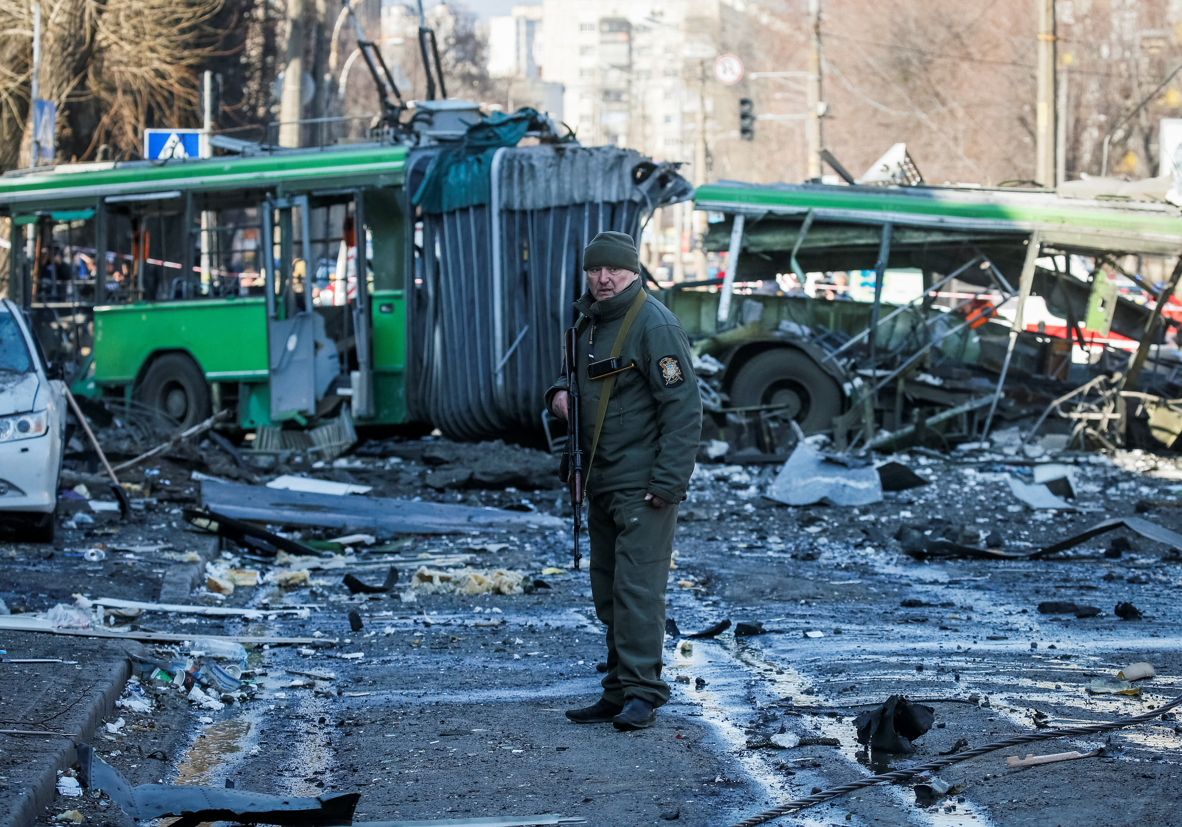 Russia's attack on Ukraine continues, in Kyiv