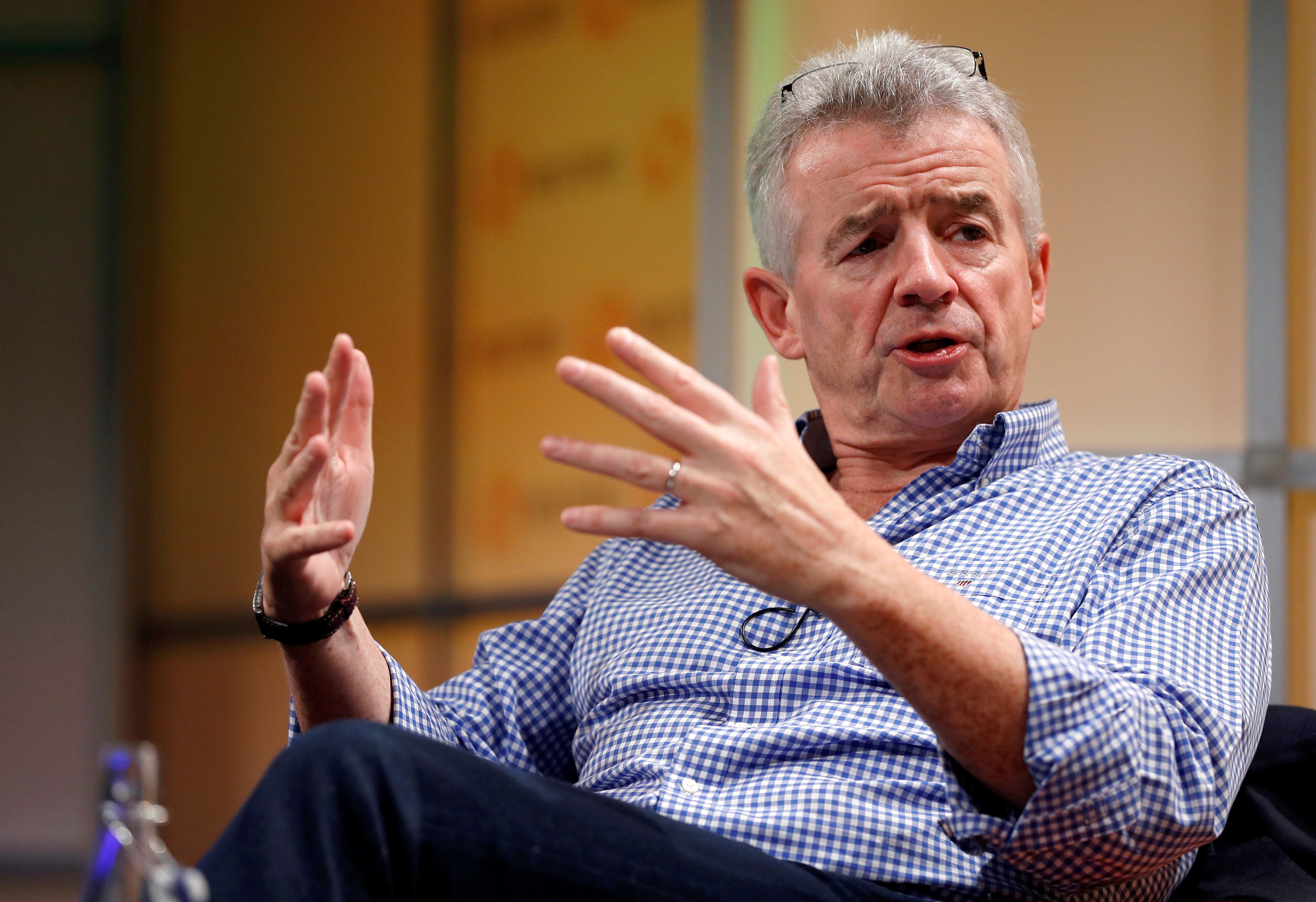 Ryanair Chief Executive Michael O'Leary attends a Reuters Newsmaker event in London