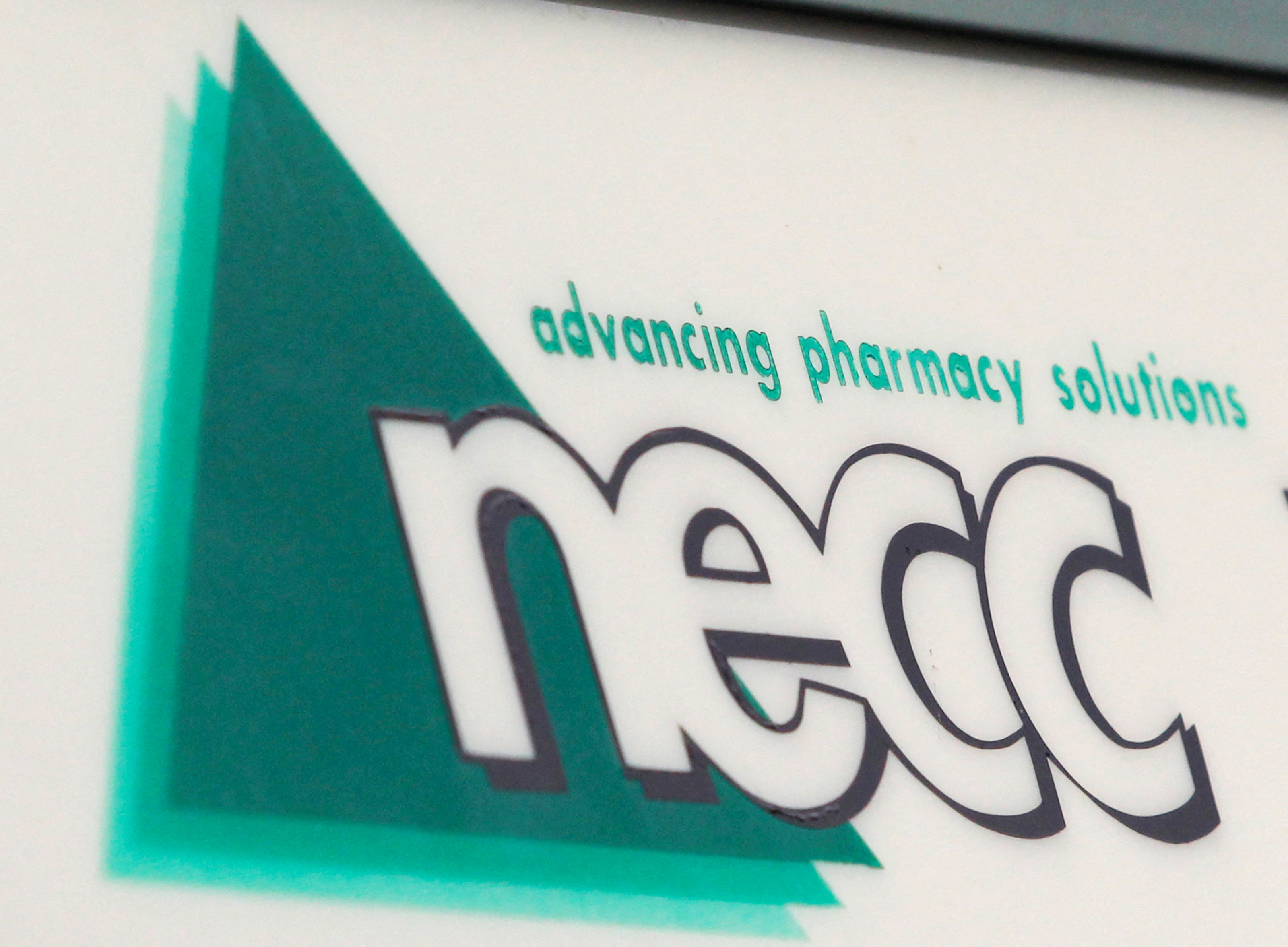 A sign for pharmaceutical compounding company NECC, a producer of the steroid methylprednisolone acetate, is seen in Framingham, Massachusetts
