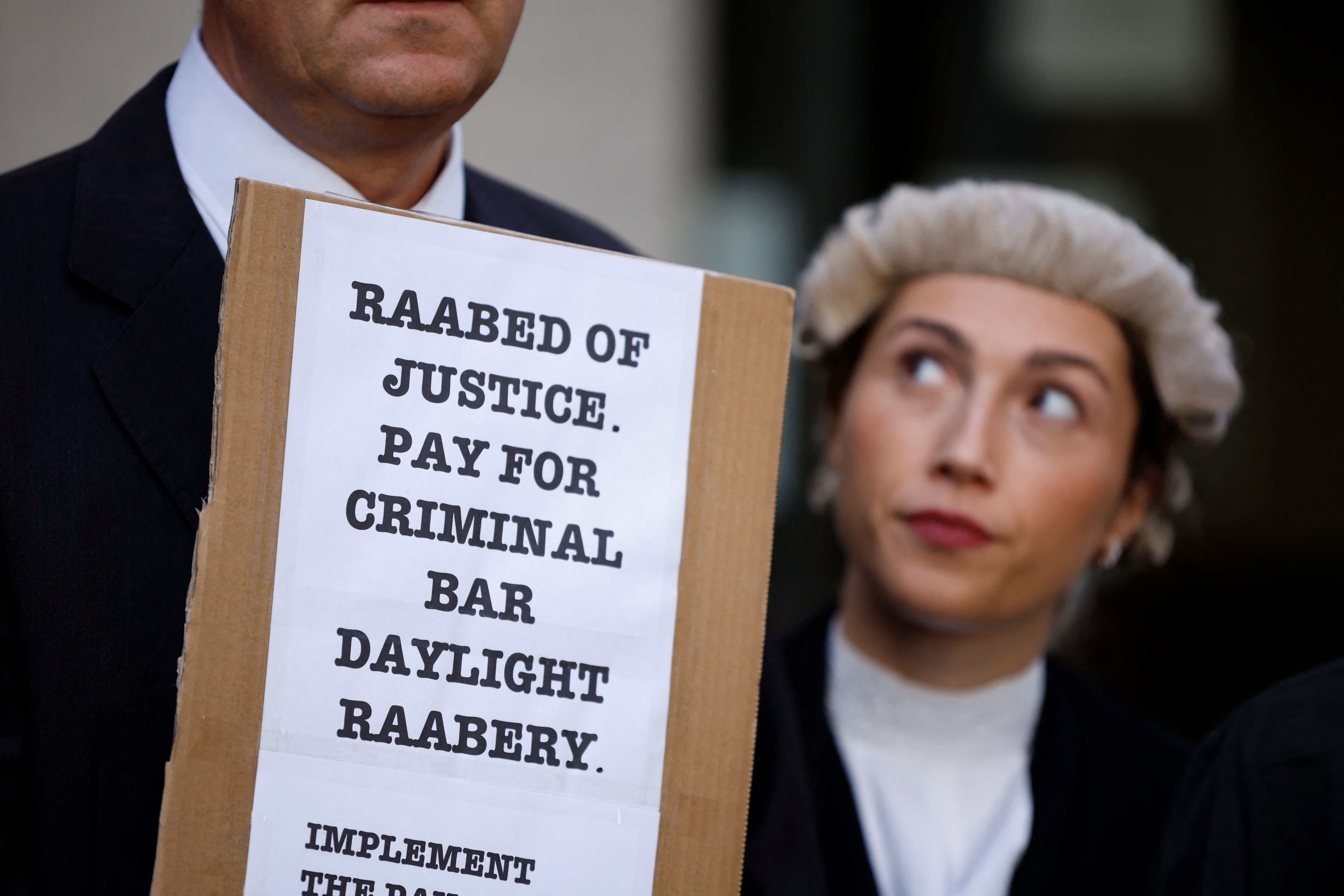 Criminal barristers protest in London