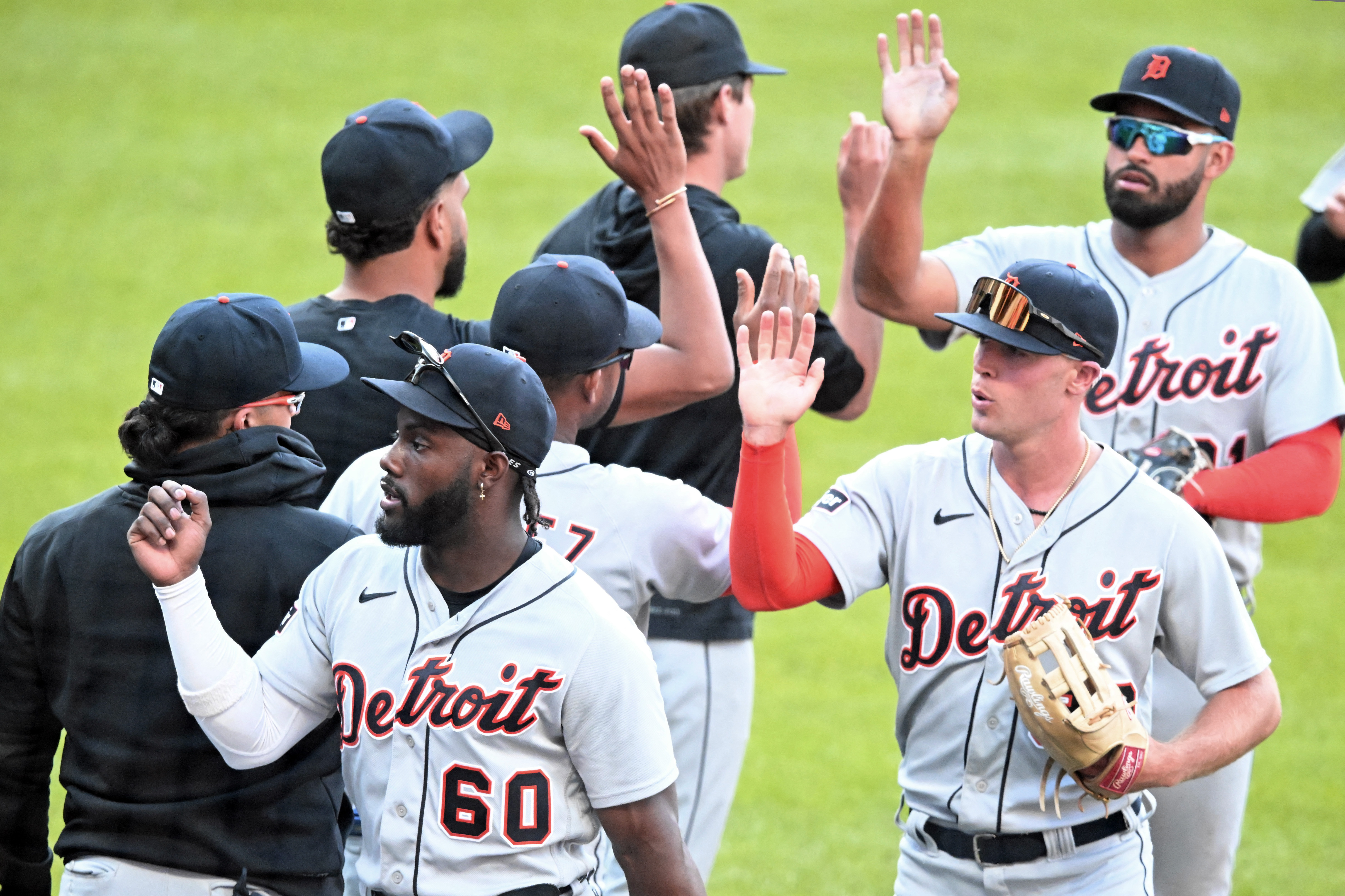Guardians score four late to take Game 2 of Tigers doubleheader