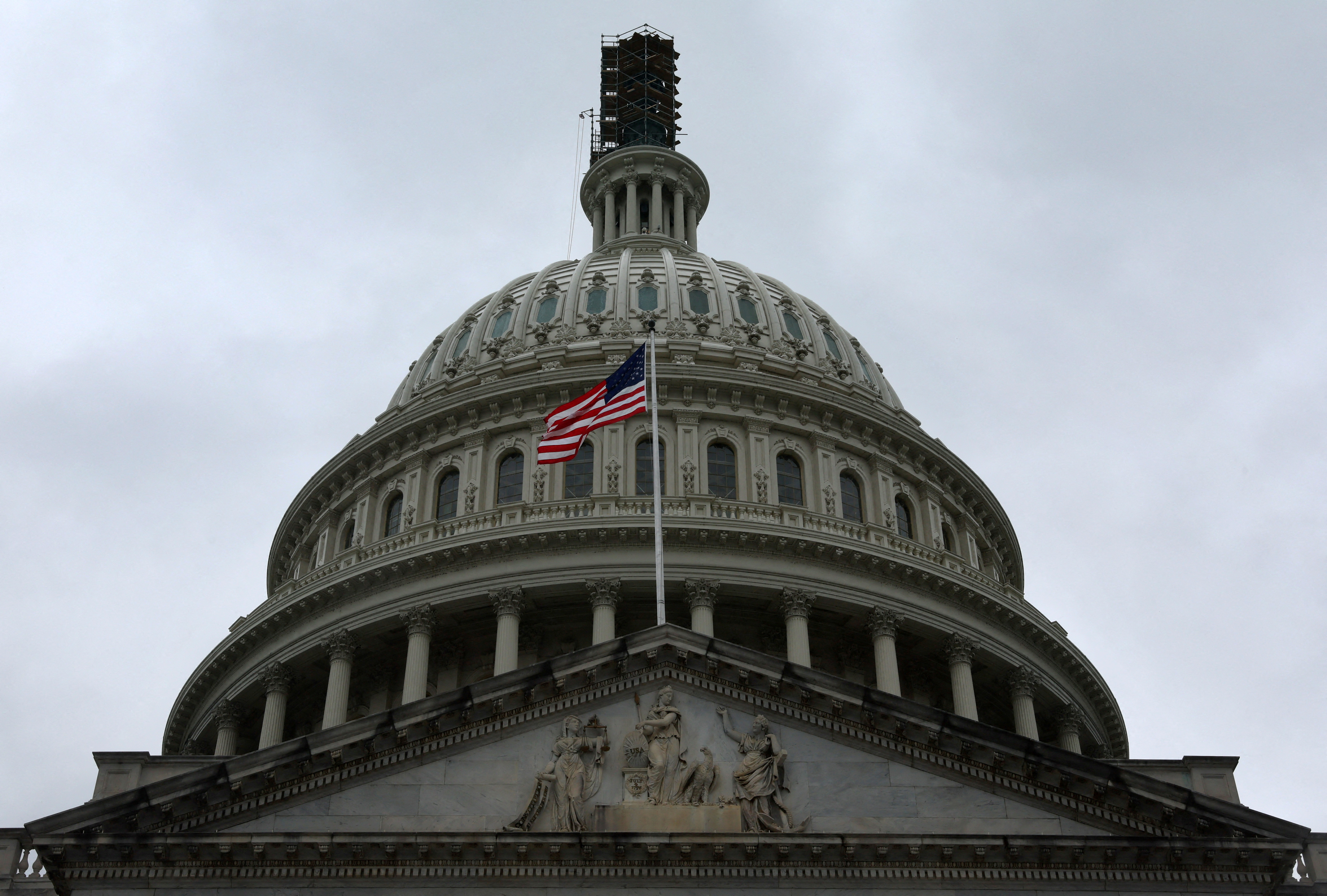 Looming deadline to avert US government shutdown on the hill in Washington, U.S.