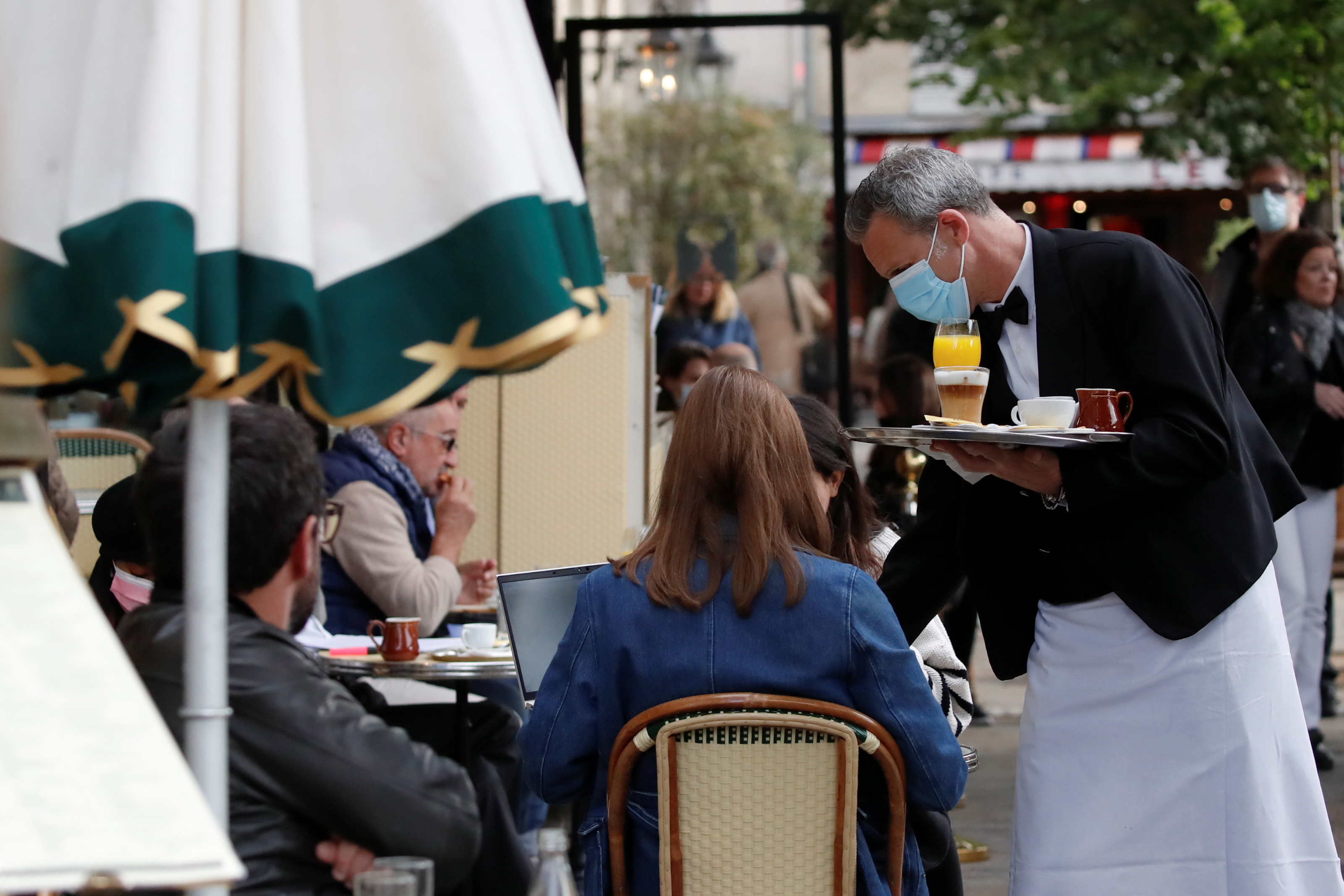 French cafes, bars and restaurants reopen their terraces to customers, in Paris