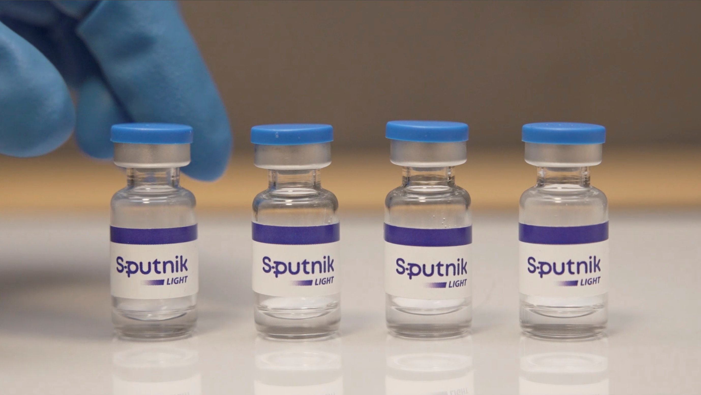 A handout photo provided by the Russian Direct Investment Fund (RDIF) shows samples of Sputnik Light vaccine against the coronavirus disease (COVID-19) developed by the Gamaleya Research Institute of Epidemiology and Microbiology, in this still image taken from video released May 6, 2021. The Russian Direct Investment Fund (RDIF)/Handout via REUTERS 