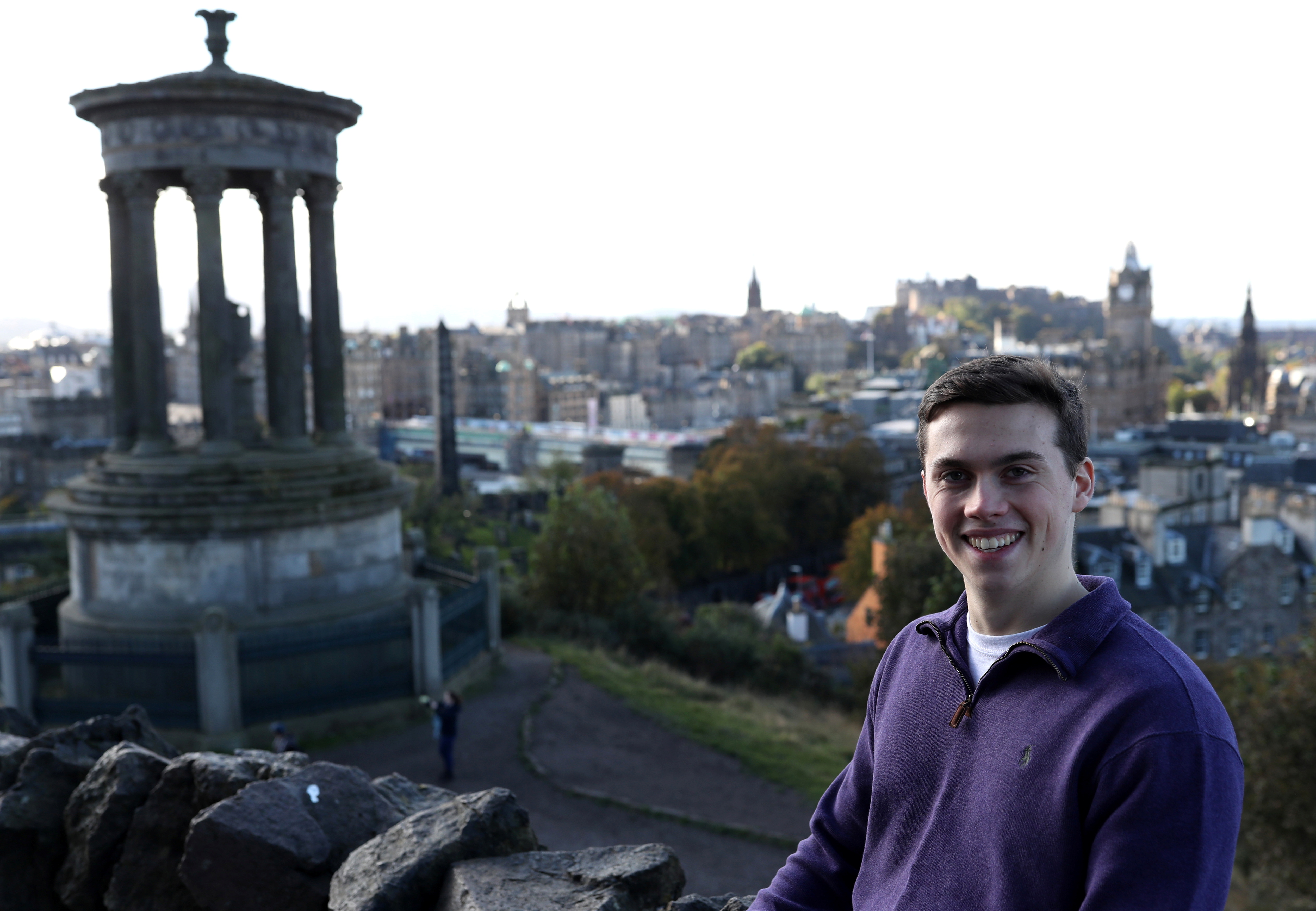 Josh Gausden a finance Instagram Influencer poses for a photograph in Edinburgh, Scotland