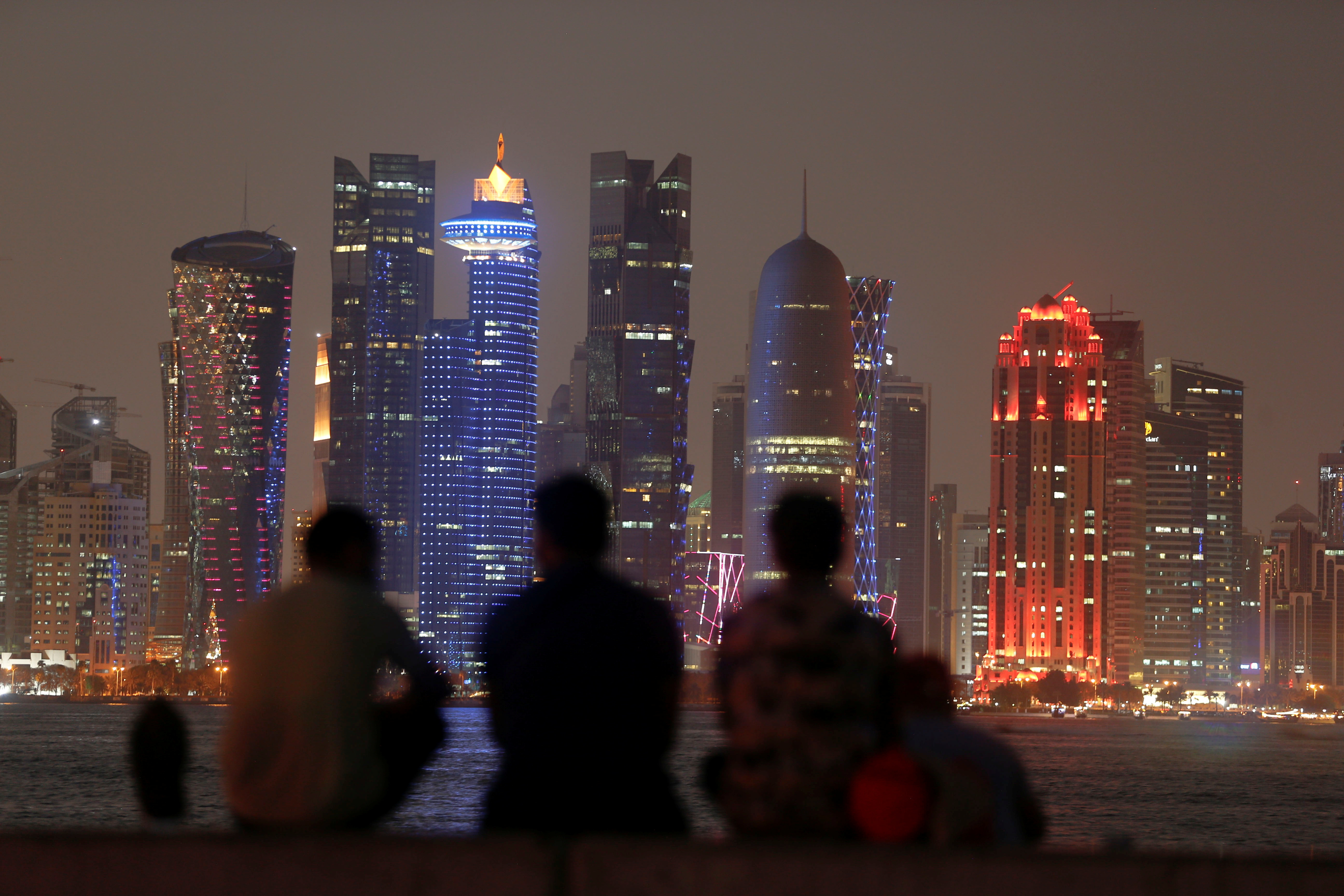Panoramic cityscape of Doha, Qatar, showcasing its modern architectural skyline and vibrant business district.