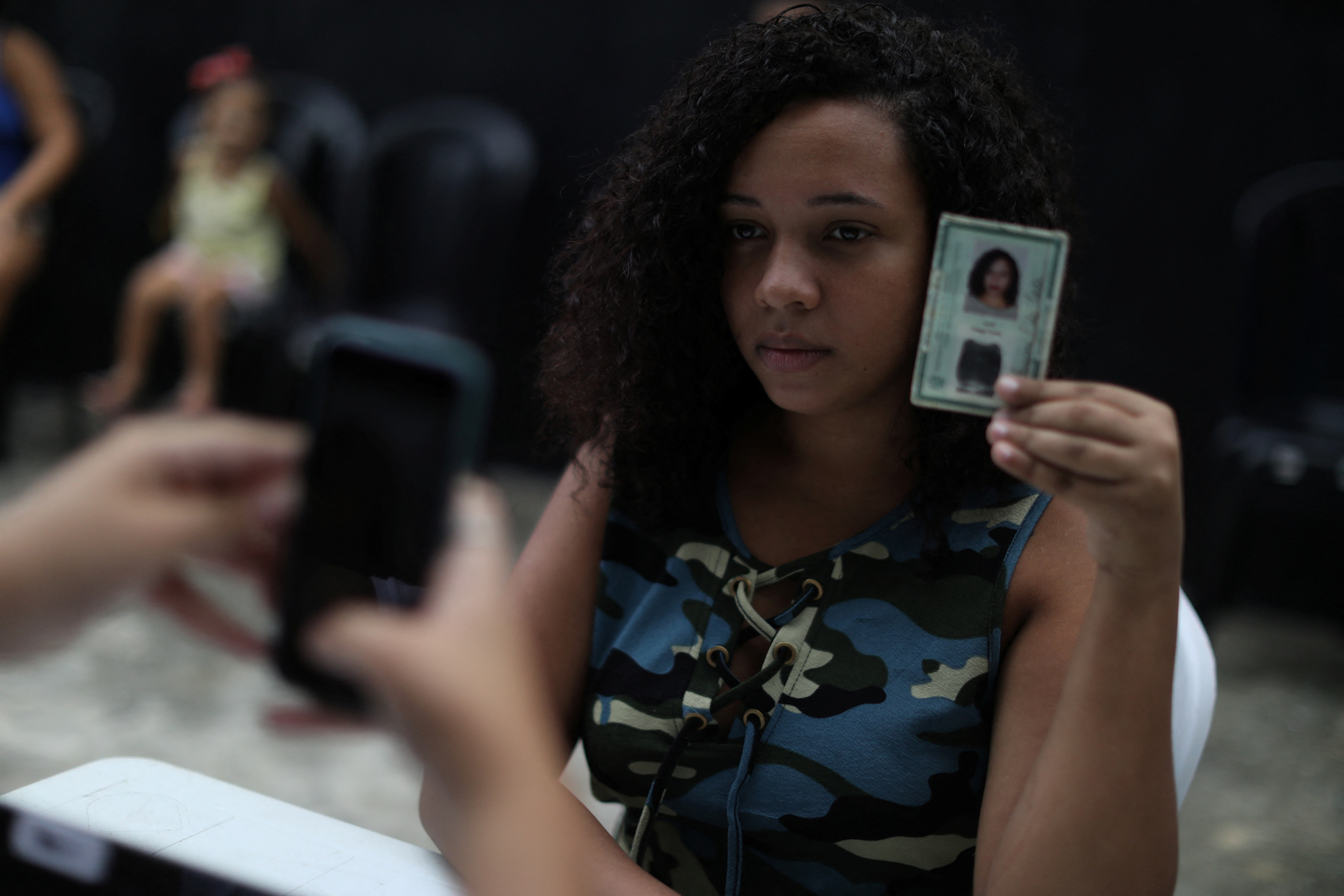 Youth vote registration for Brazil’s upcoming elections in Sao Joao de Meriti in Rio de Janeiro state