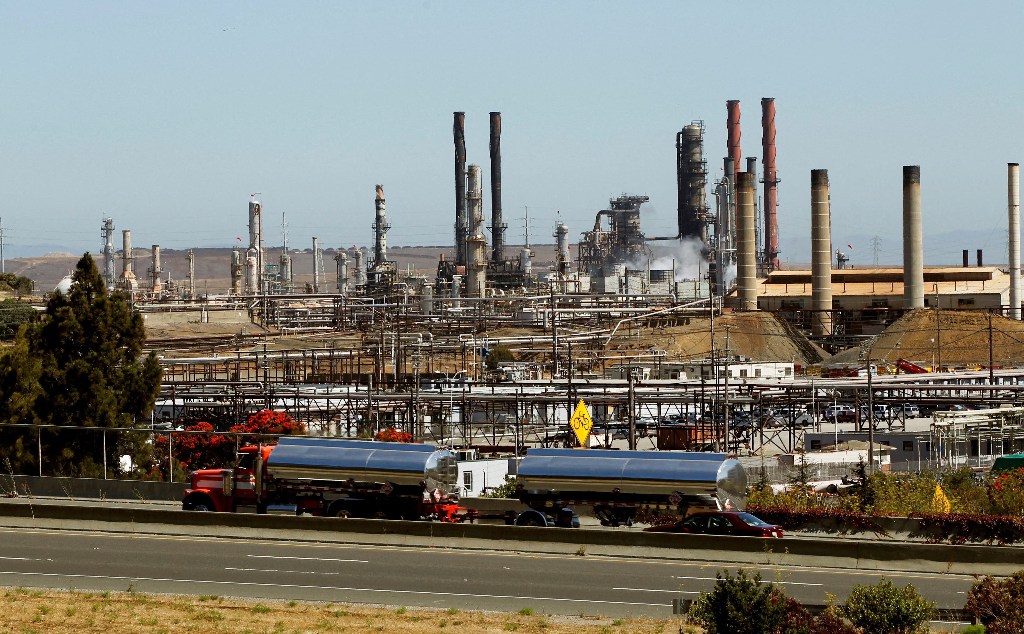 Chevron Corp's refinery in Richmond, California