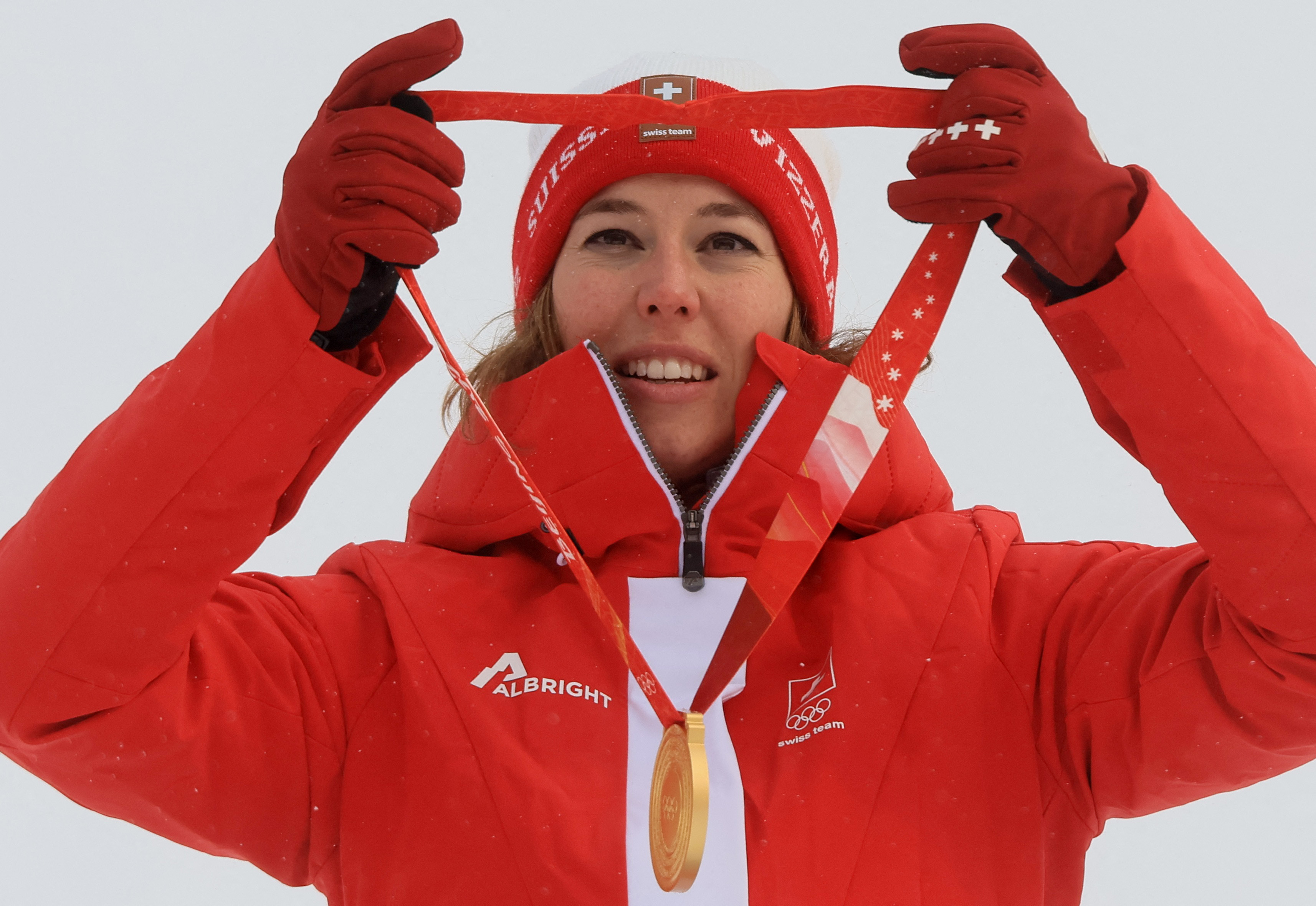 Victory Ceremony - Alpine Skiing - Women's Alpine Combined