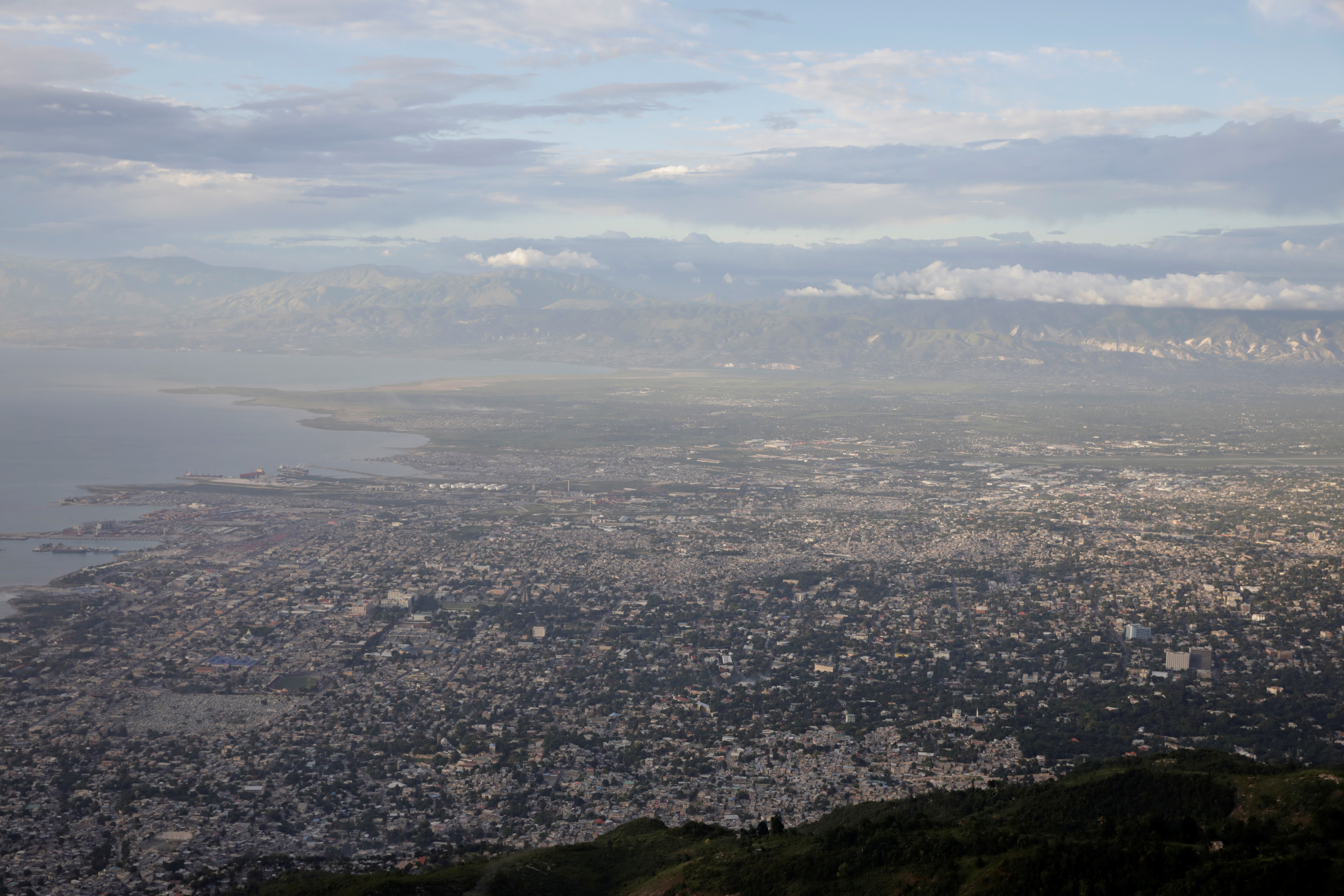 A general view of Port-au-Prince, is seen from the outskirts of Port-au-Prince