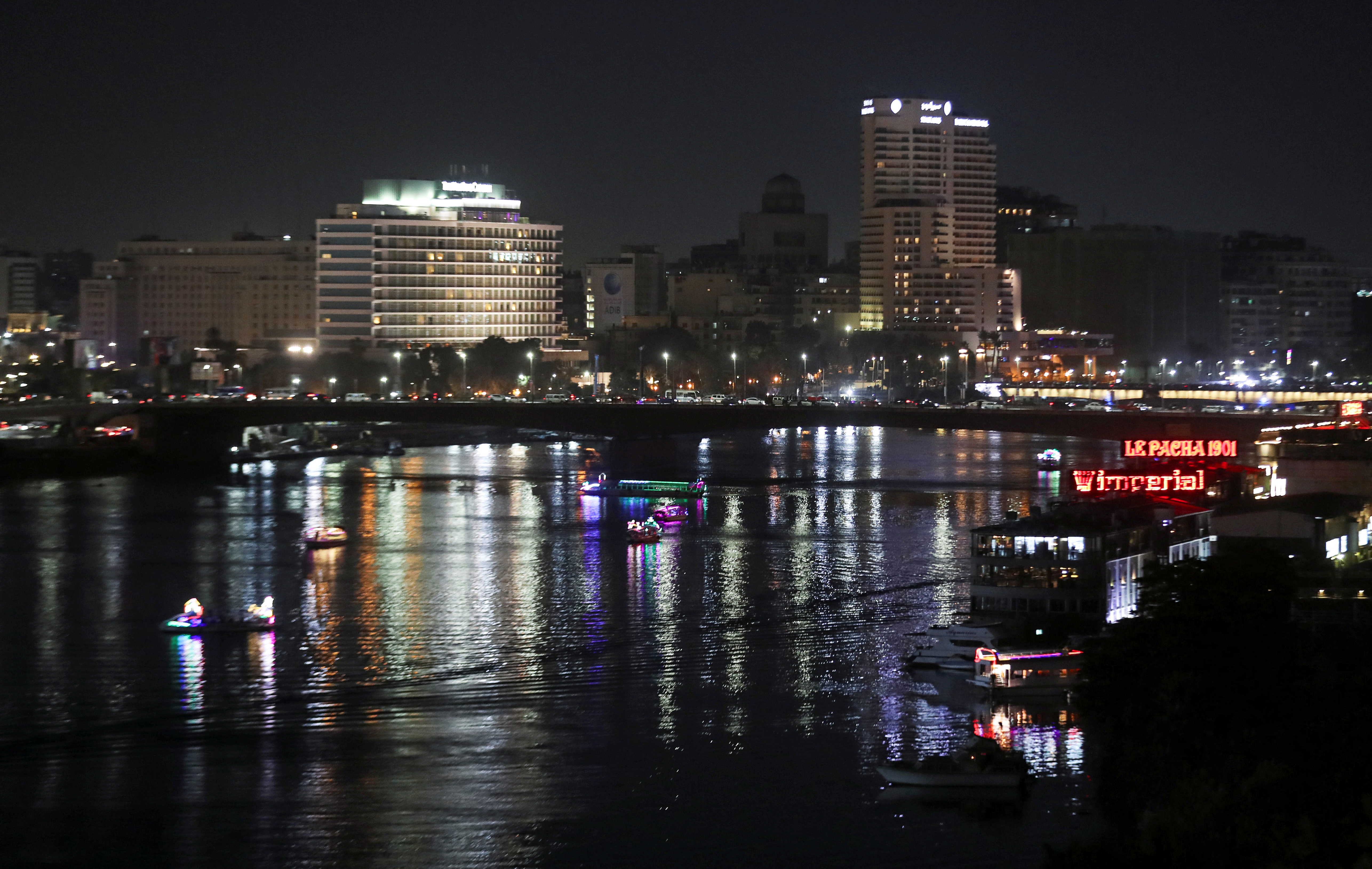 A general view of buildings by the Nile River in Cairo,
