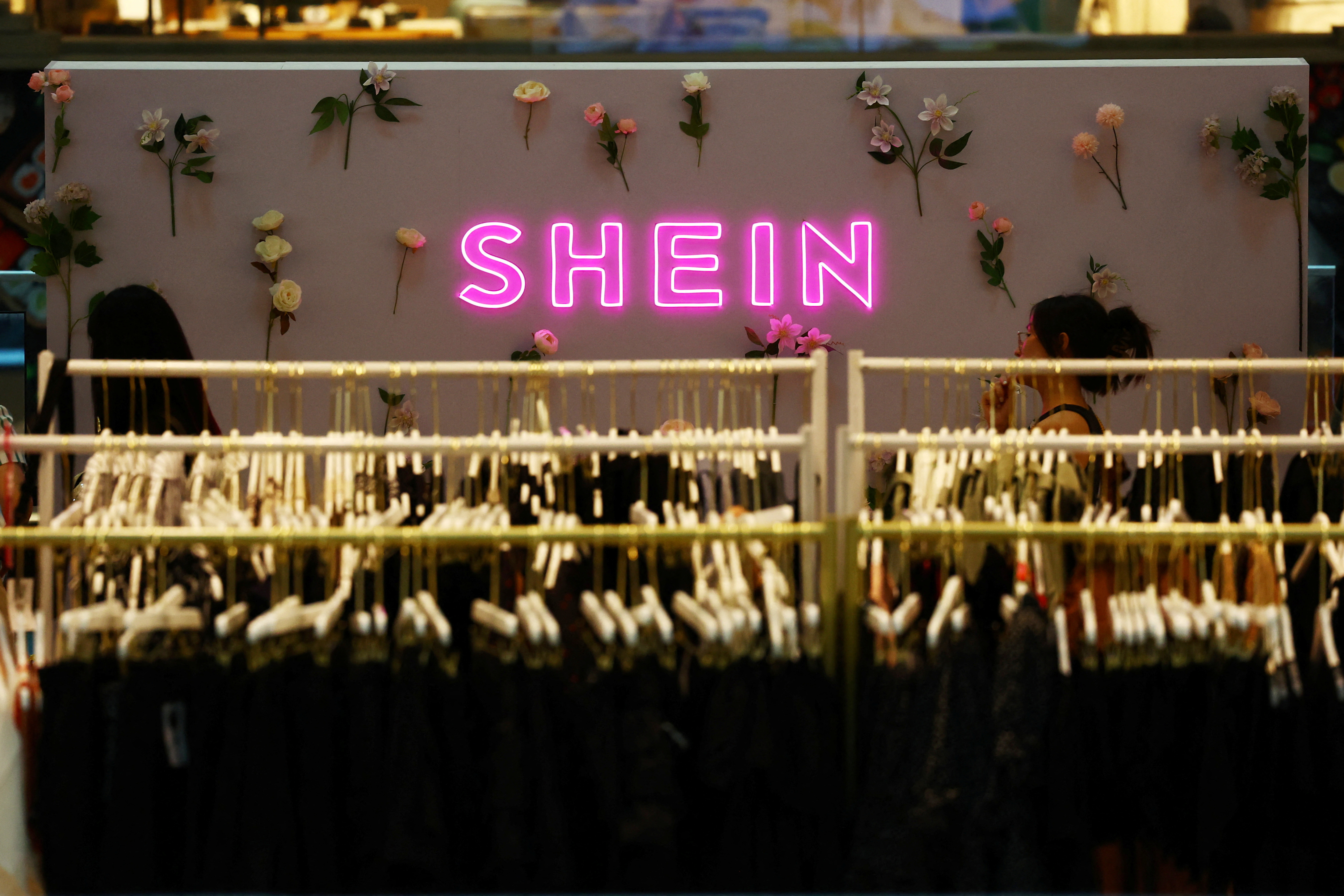 A view of a Shein pop-up store at a mall in Singapore