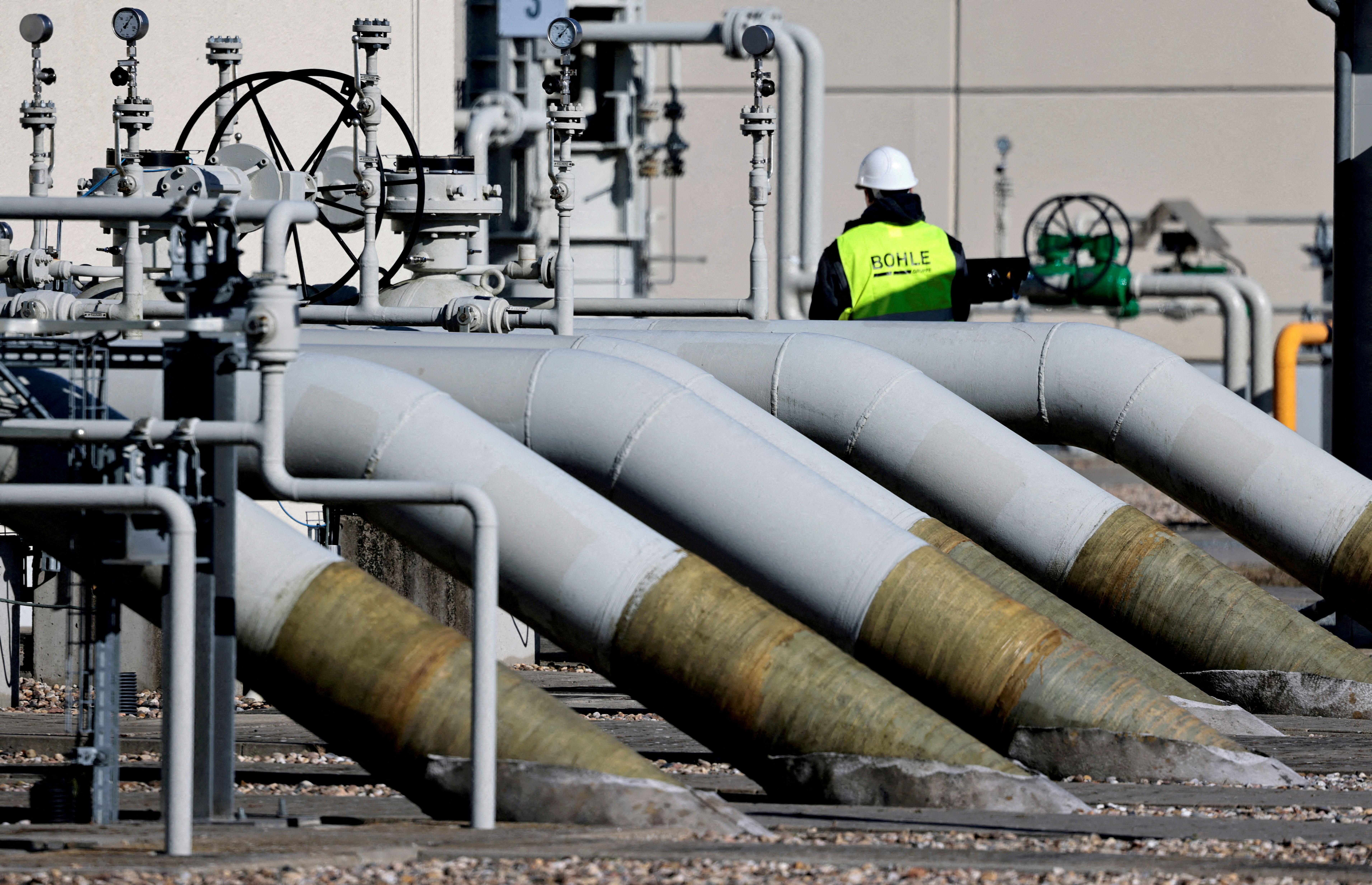 Tuberías en las instalaciones de recalada del gasoducto 'Nord Stream 1' en Lubmin