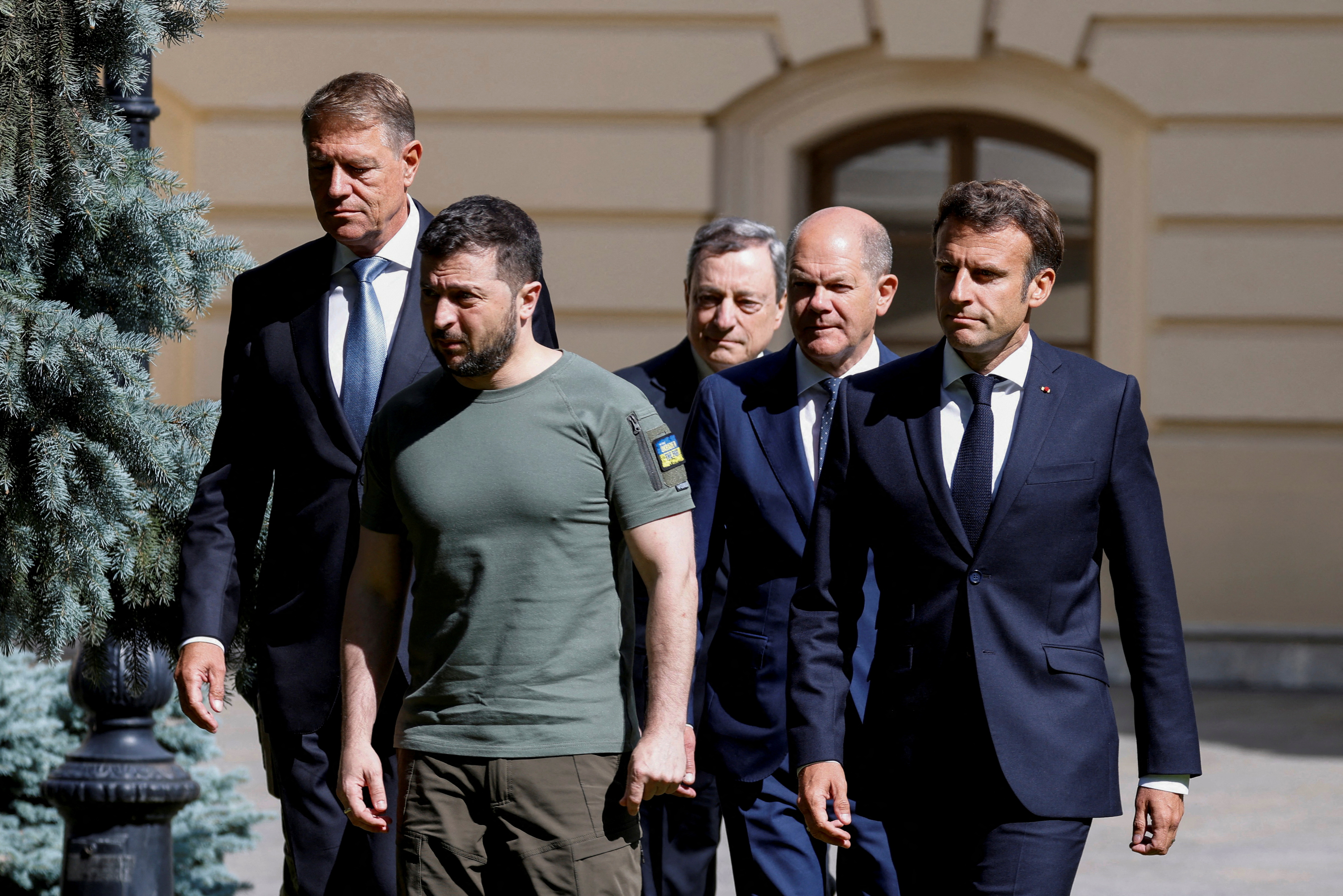 Macron, Scholz, Iohannis and Draghi meet Ukrainian President Volodymyr Zelenskiy