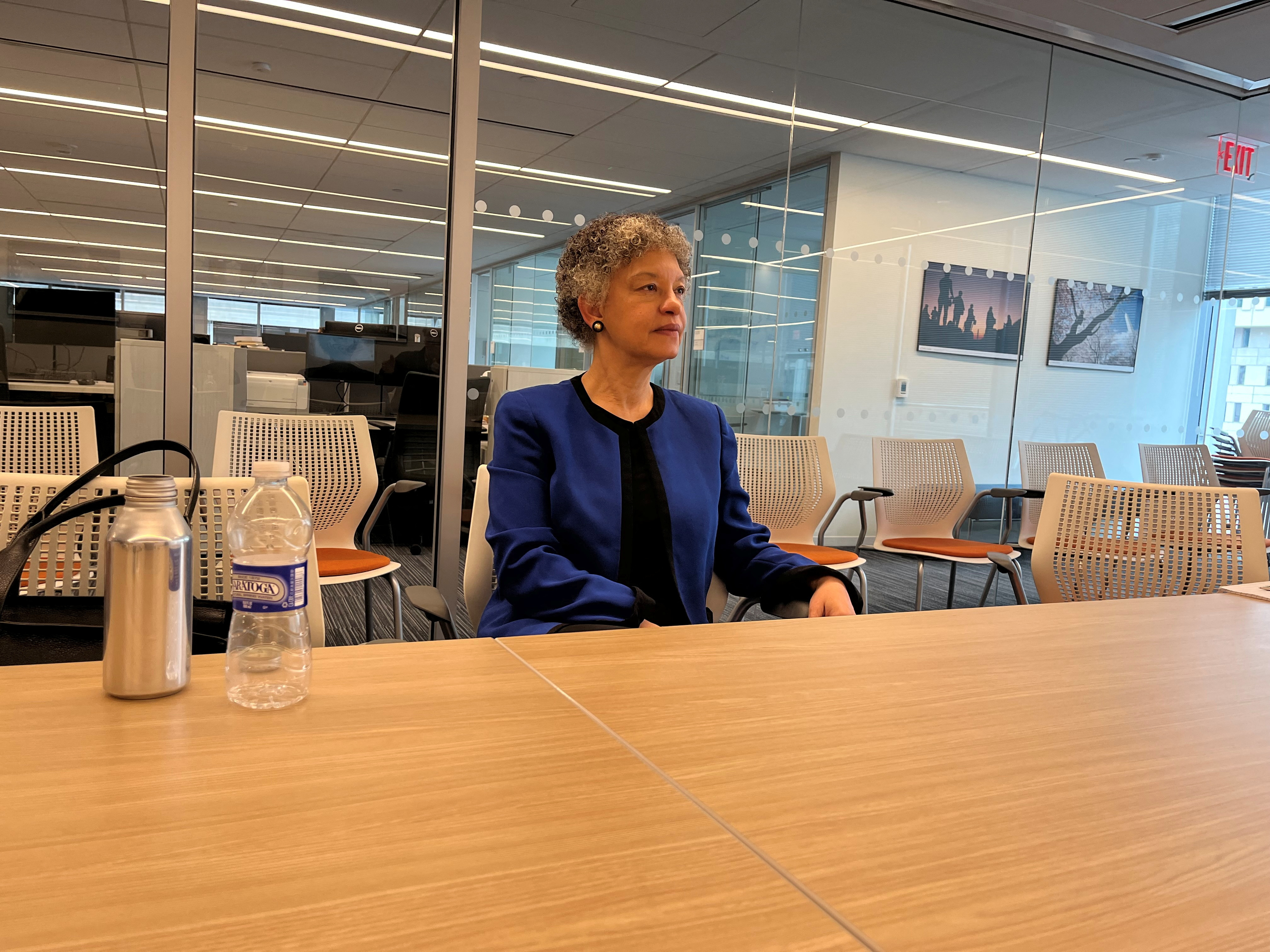 Boston Federal Reserve President Susan Collins speaks in an interview in Washington