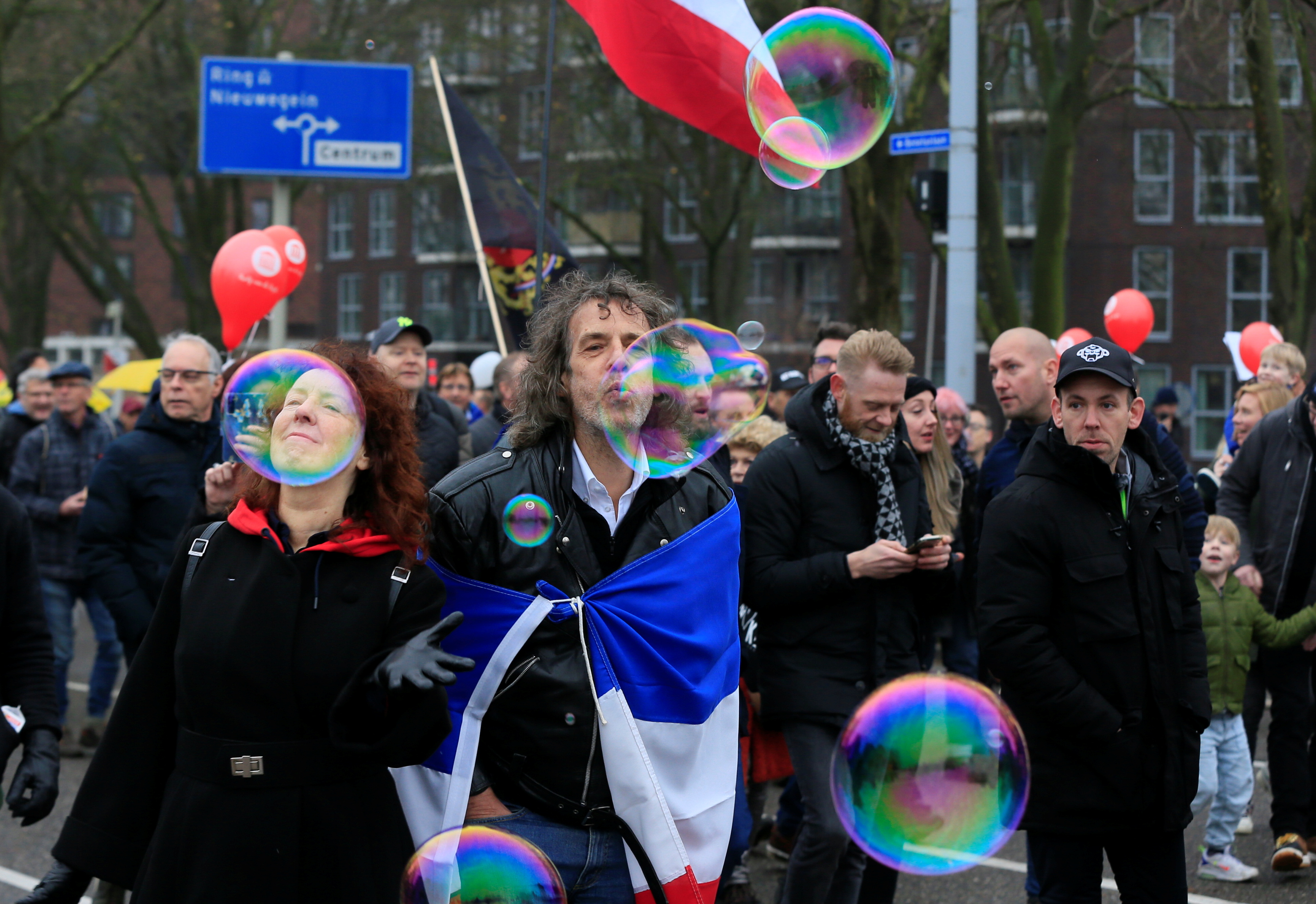Protest against COVID-19 measures, in Utrecht