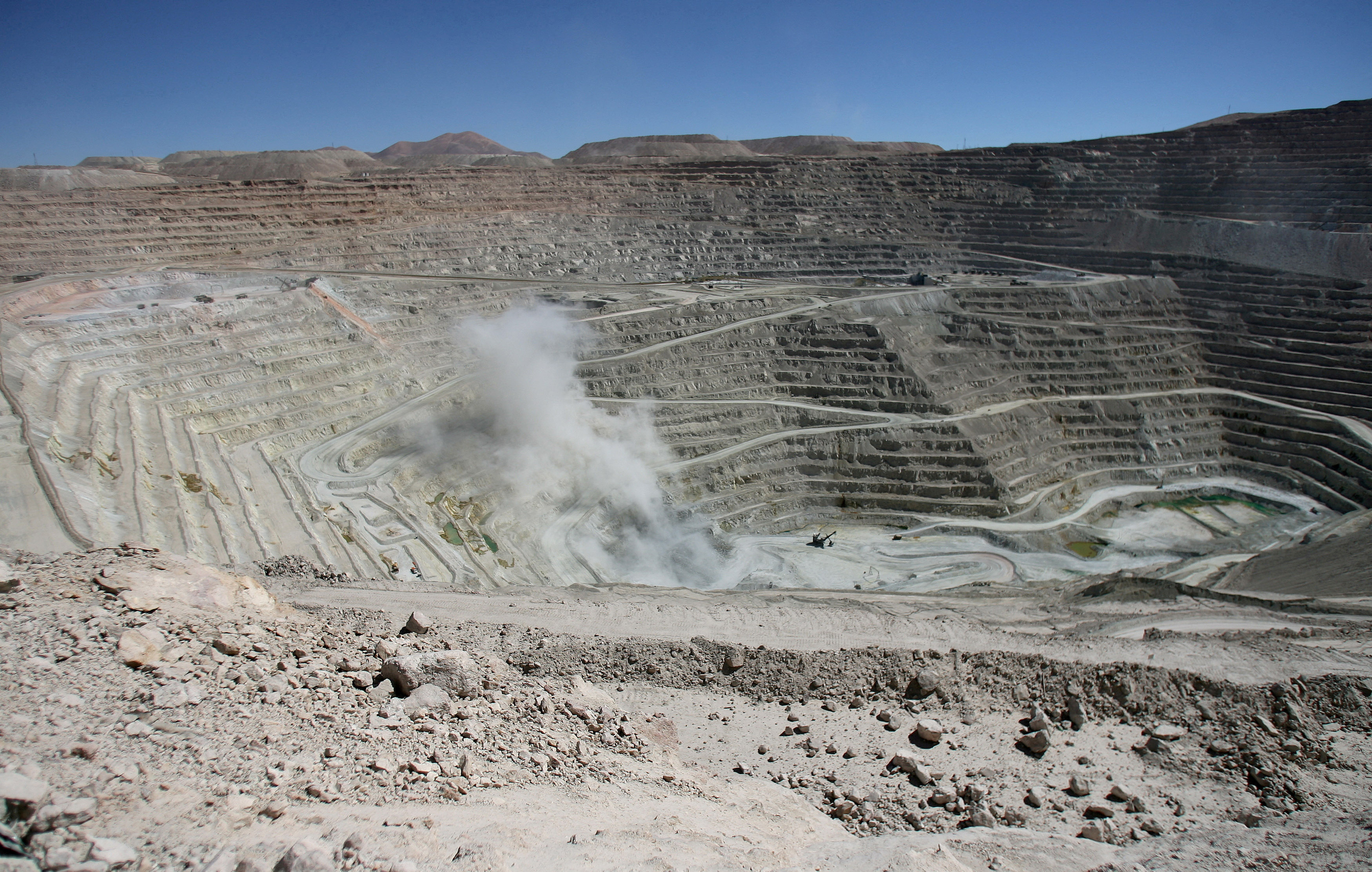 A view of BHP Billiton's Escondida, the world's biggest copper mine, in Antofagasta