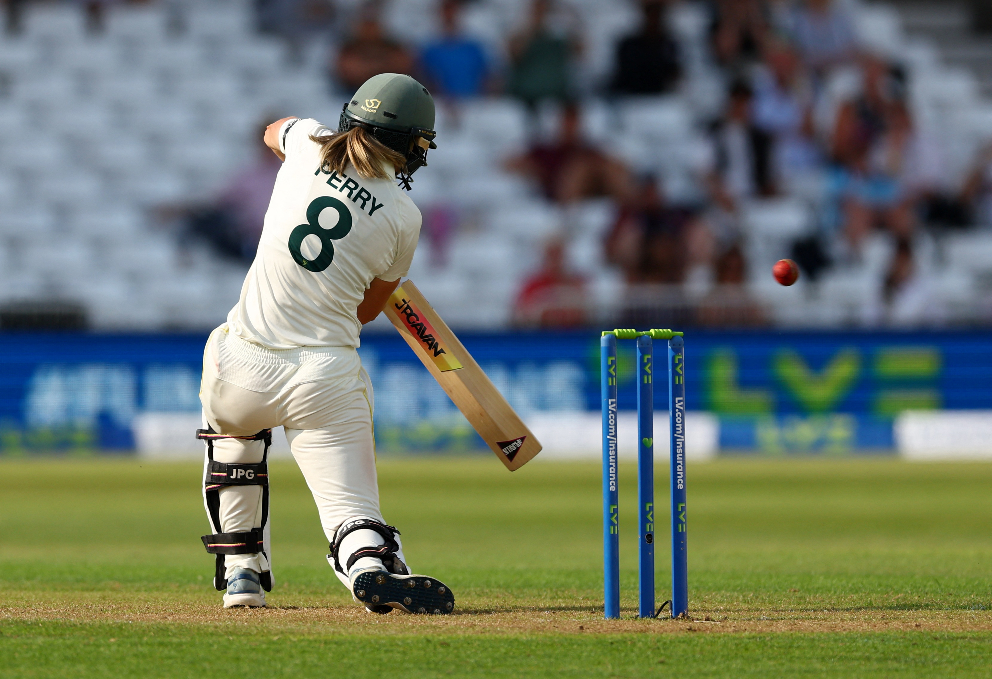 Perry falls for 99 but Australia in command in women's Ashes test Reuters