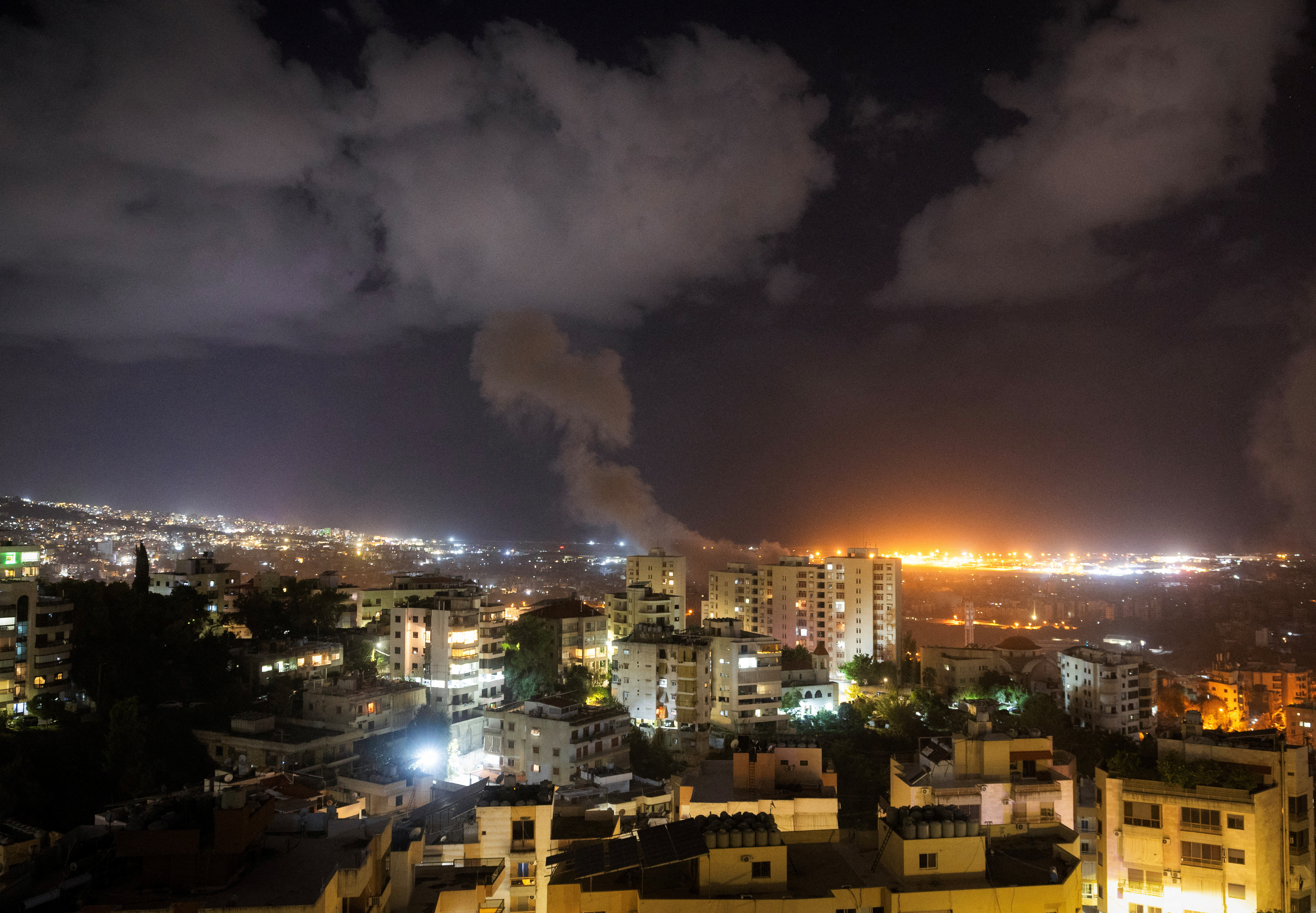 Smoke billows in Beirut's southern suburbs, after an Israeli strike