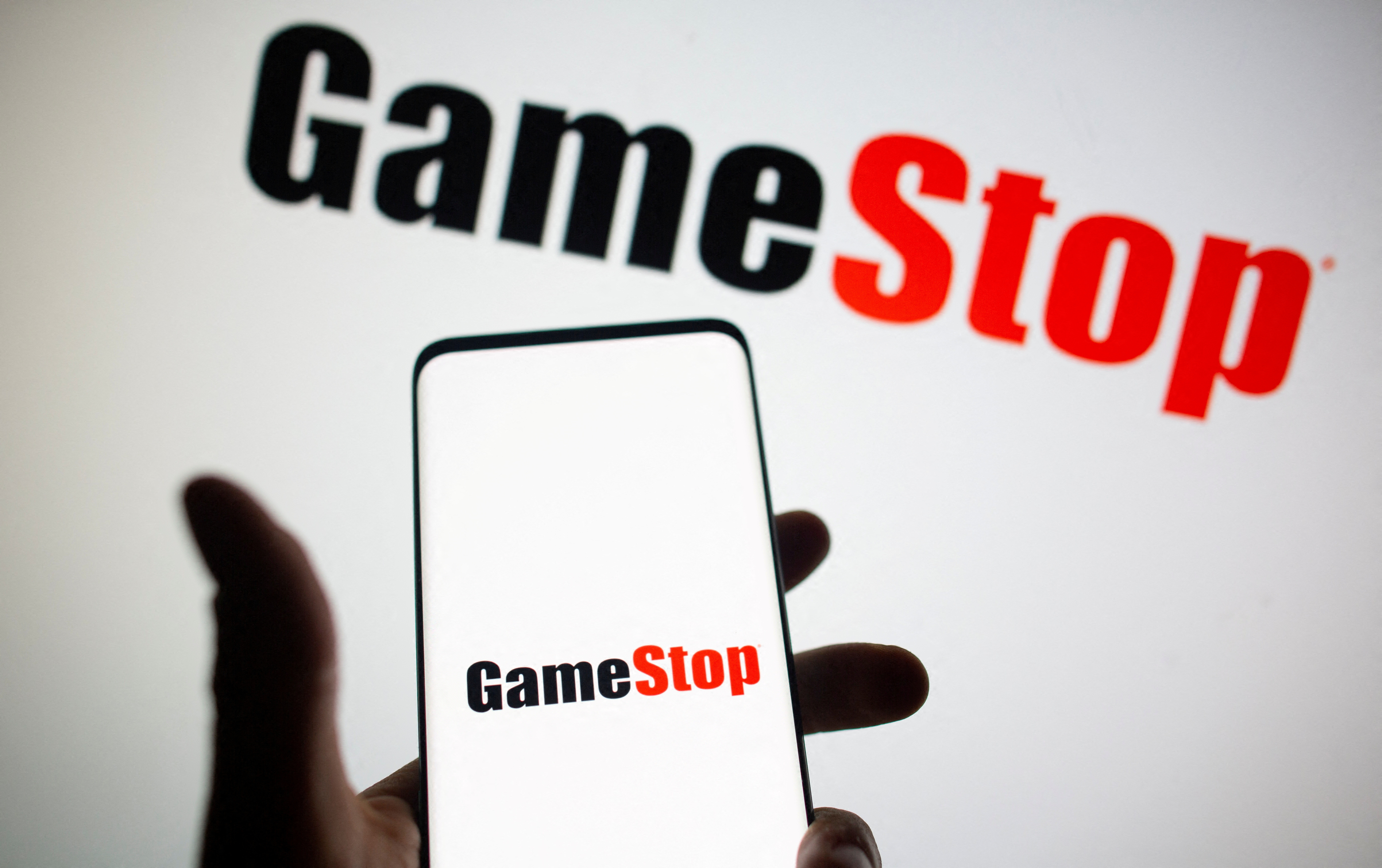 presentation sharing platform GameStop logo is seen in this illustration
