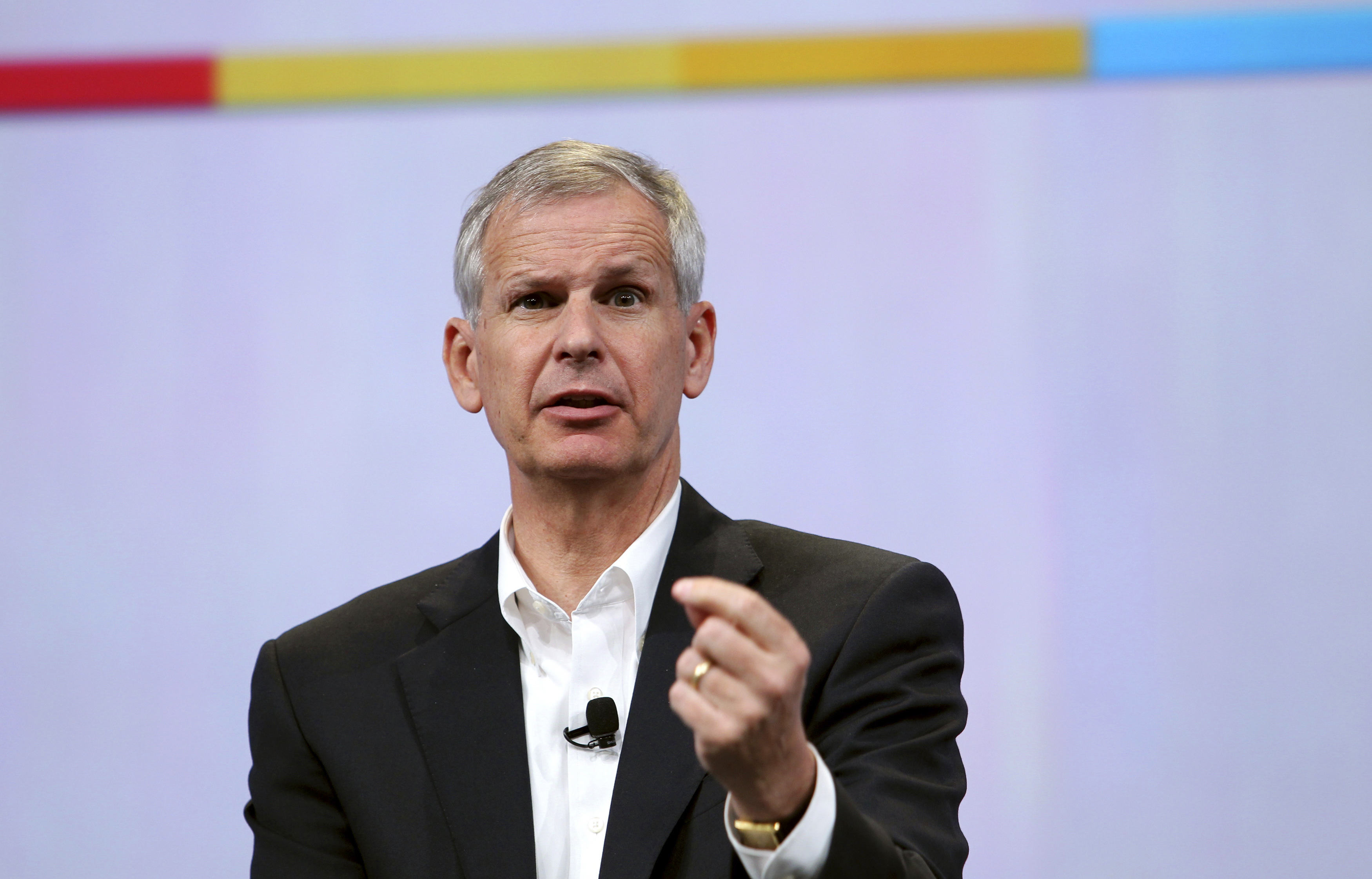 Dish Network Chairman Charlie Ergen speaks during Google's annual developers conference in San Francisco