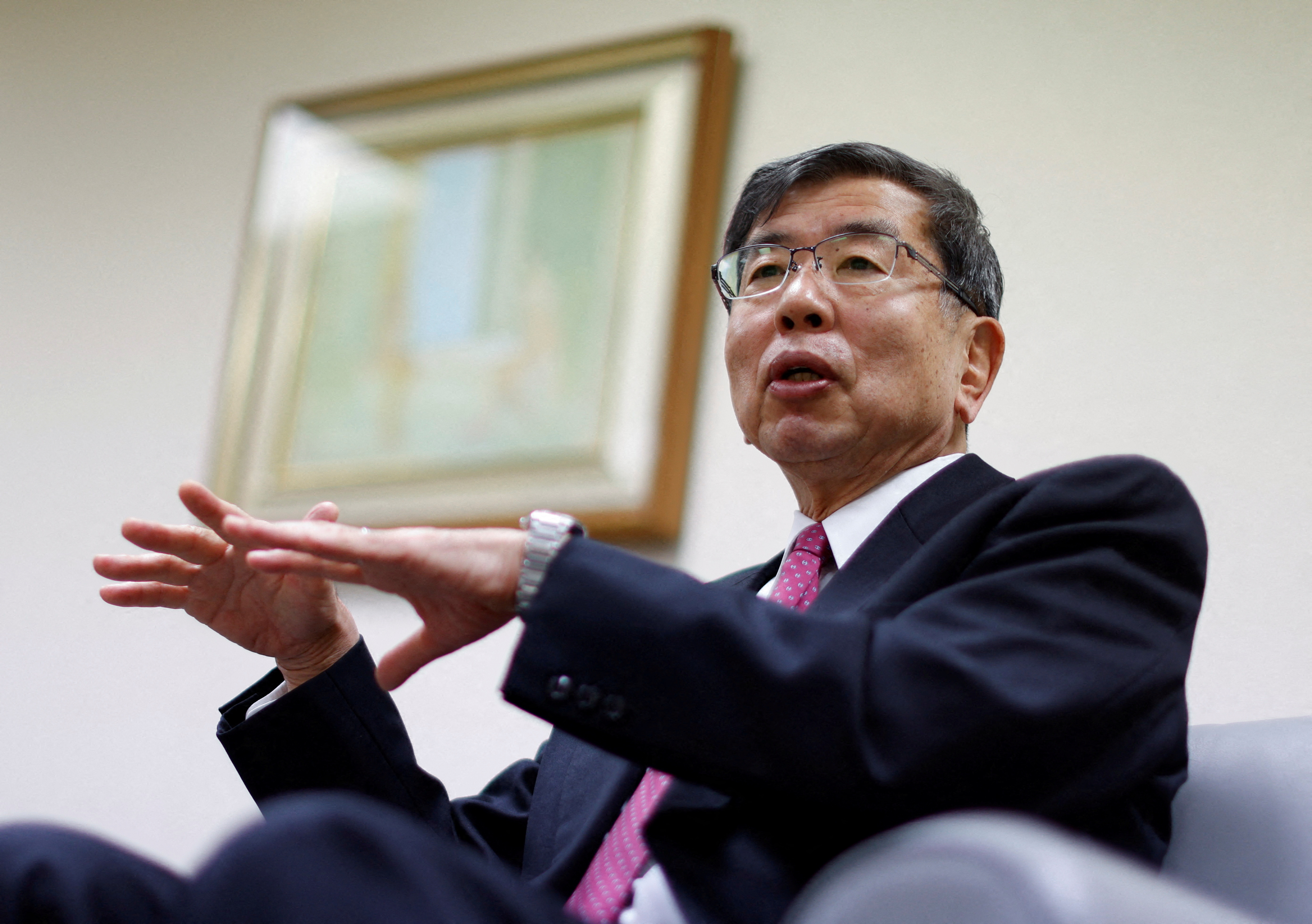 Takehiko Nakao, former vice finance minister for international affairs and former president of Asian Development Bank, speaks during an interview with Reuters in Tokyo