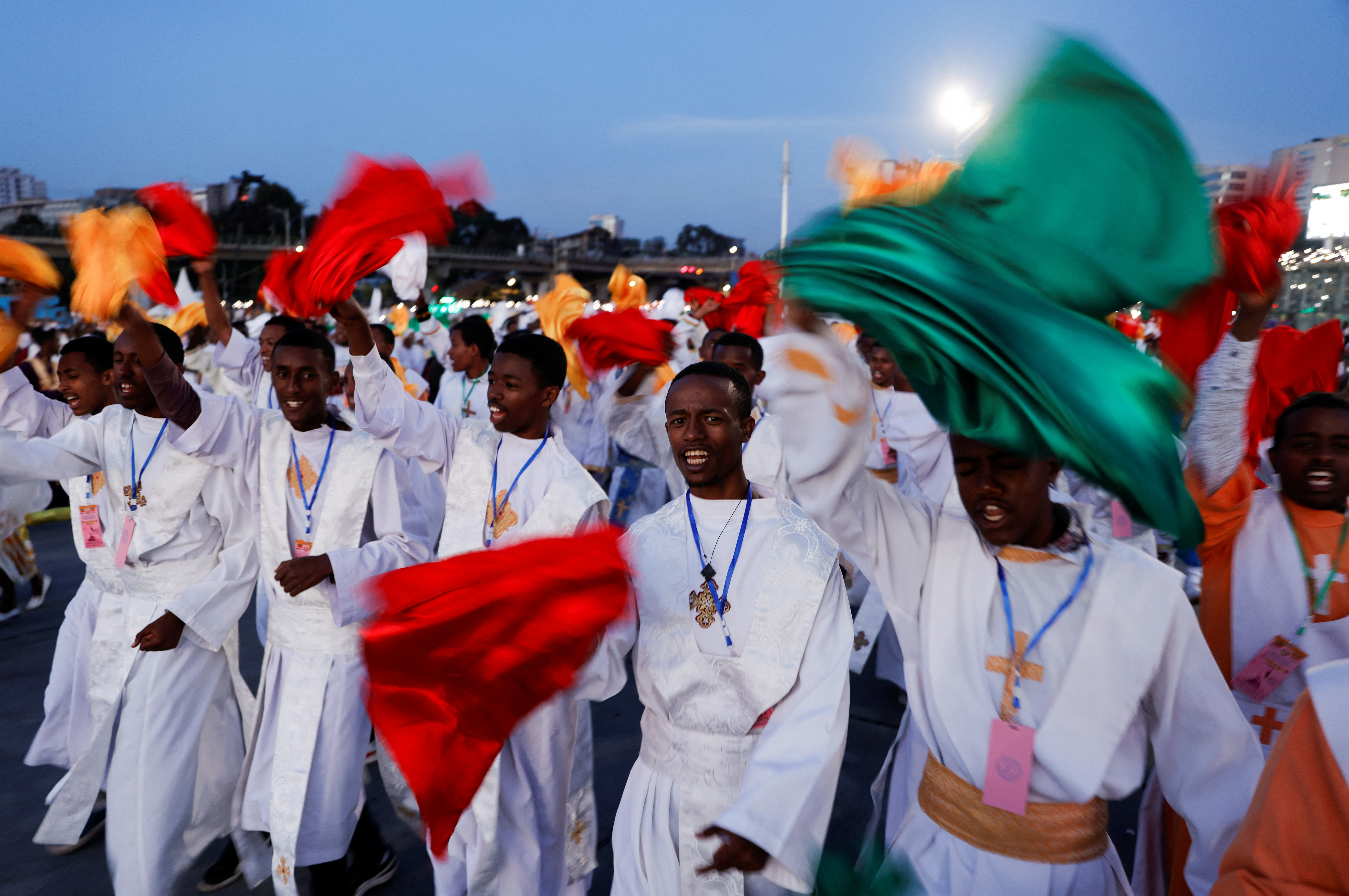 Meskel festival celebration, in Addis Ababa