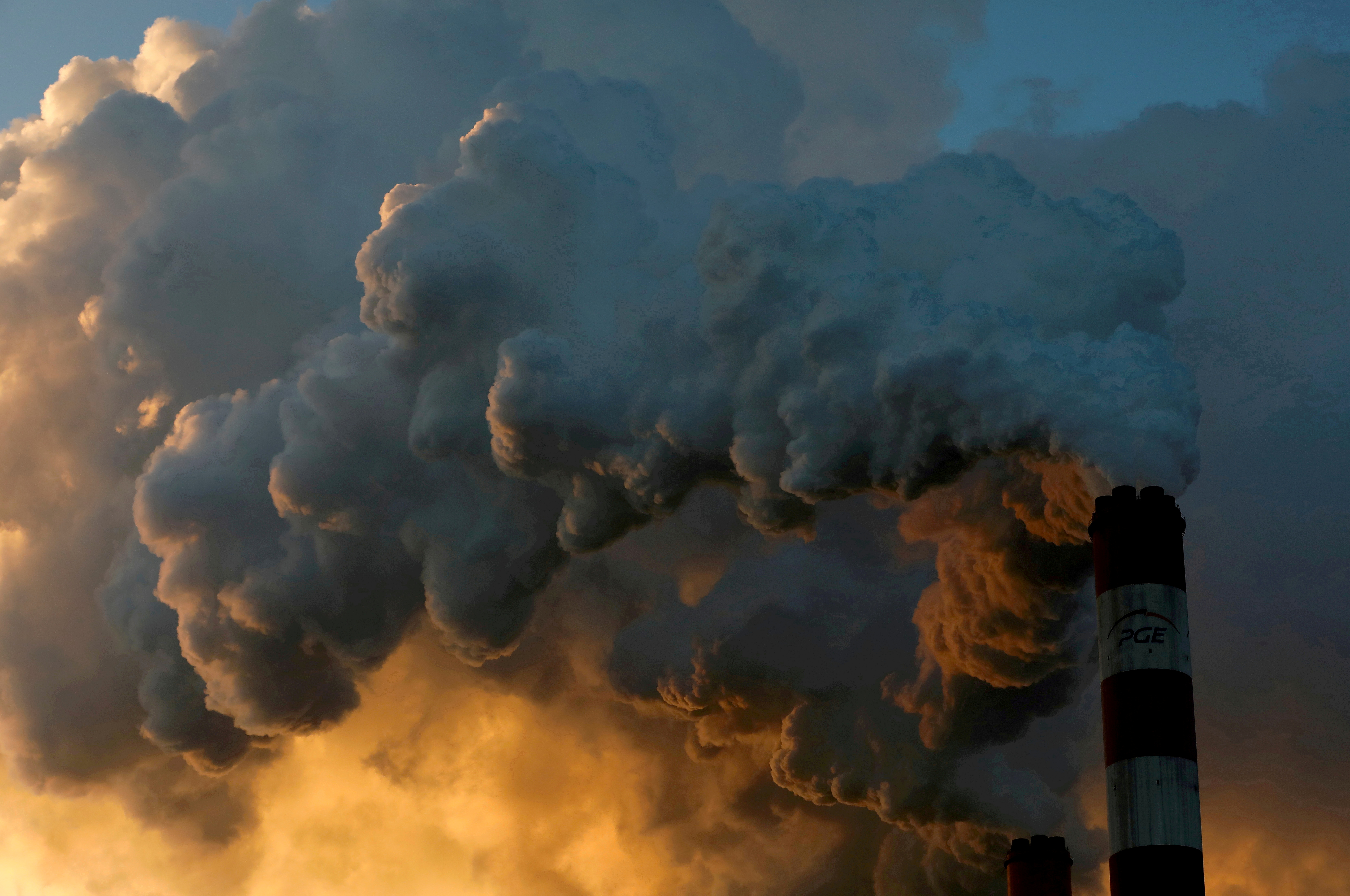 Smoke and steam billow from Poland's Belchatow Power Station, Europe's largest coal-fired power plant