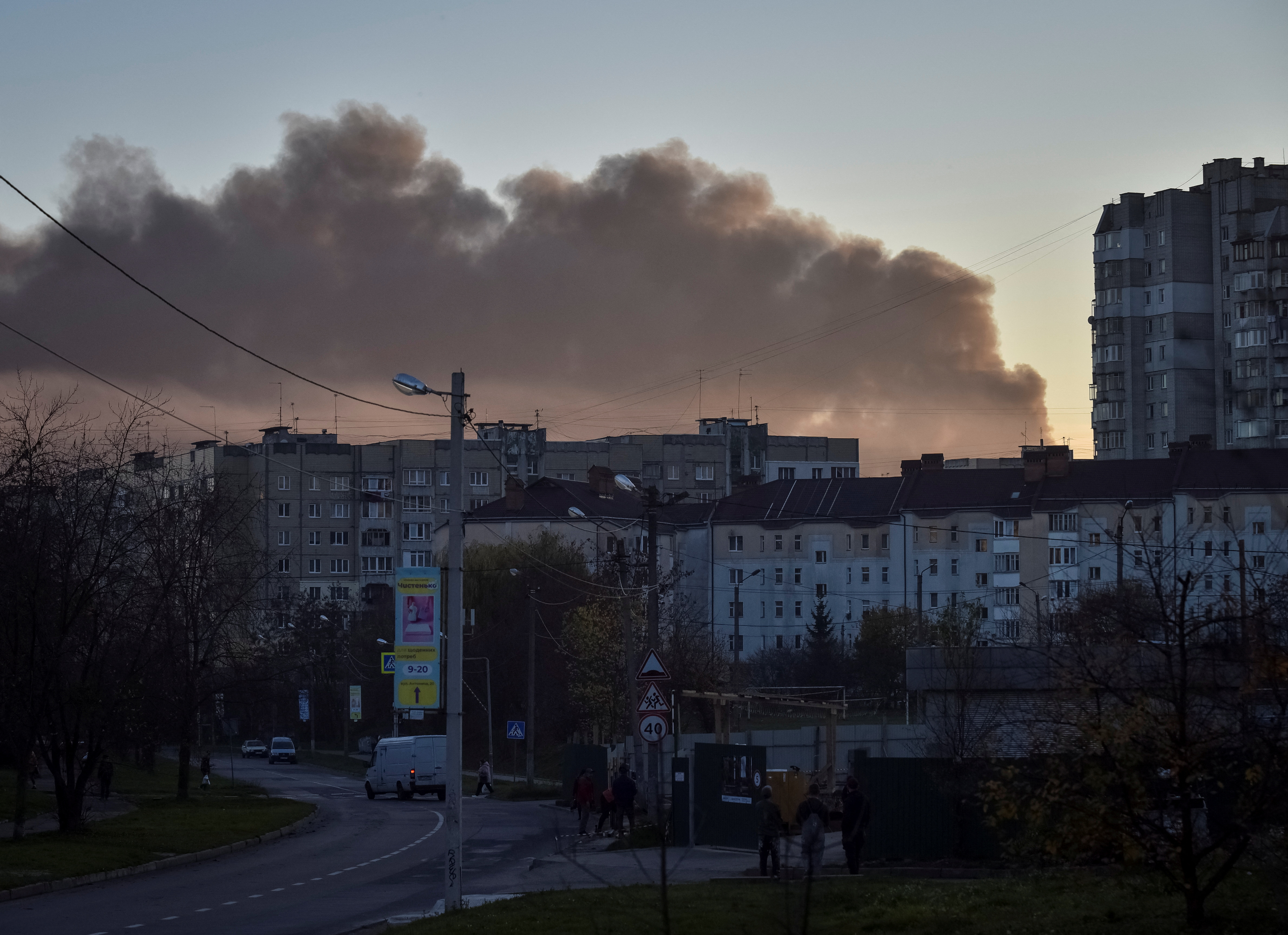 Russian missile strike in Lviv