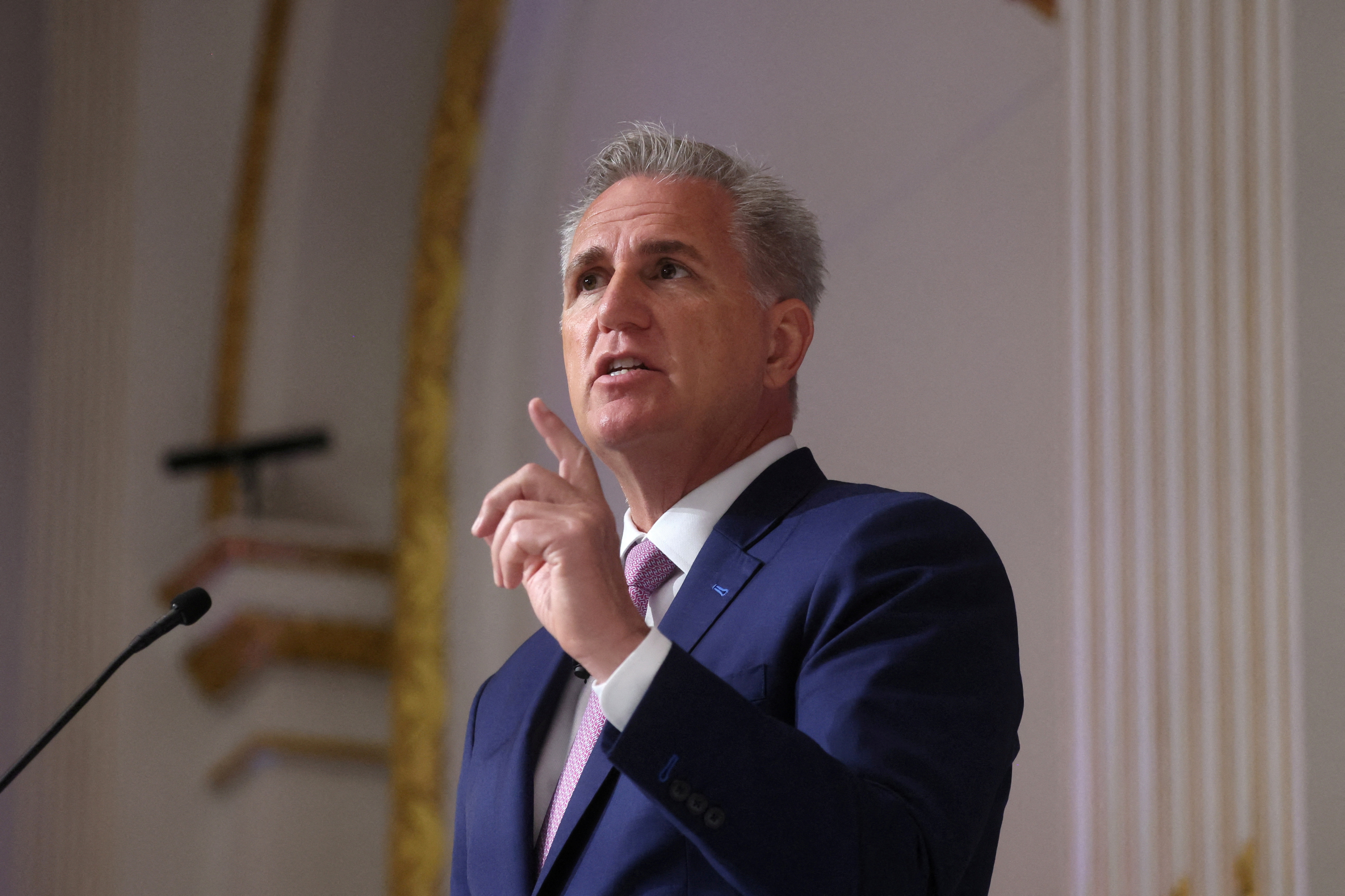 Speaker of the House Kevin McCarthy at the NYSE in New York