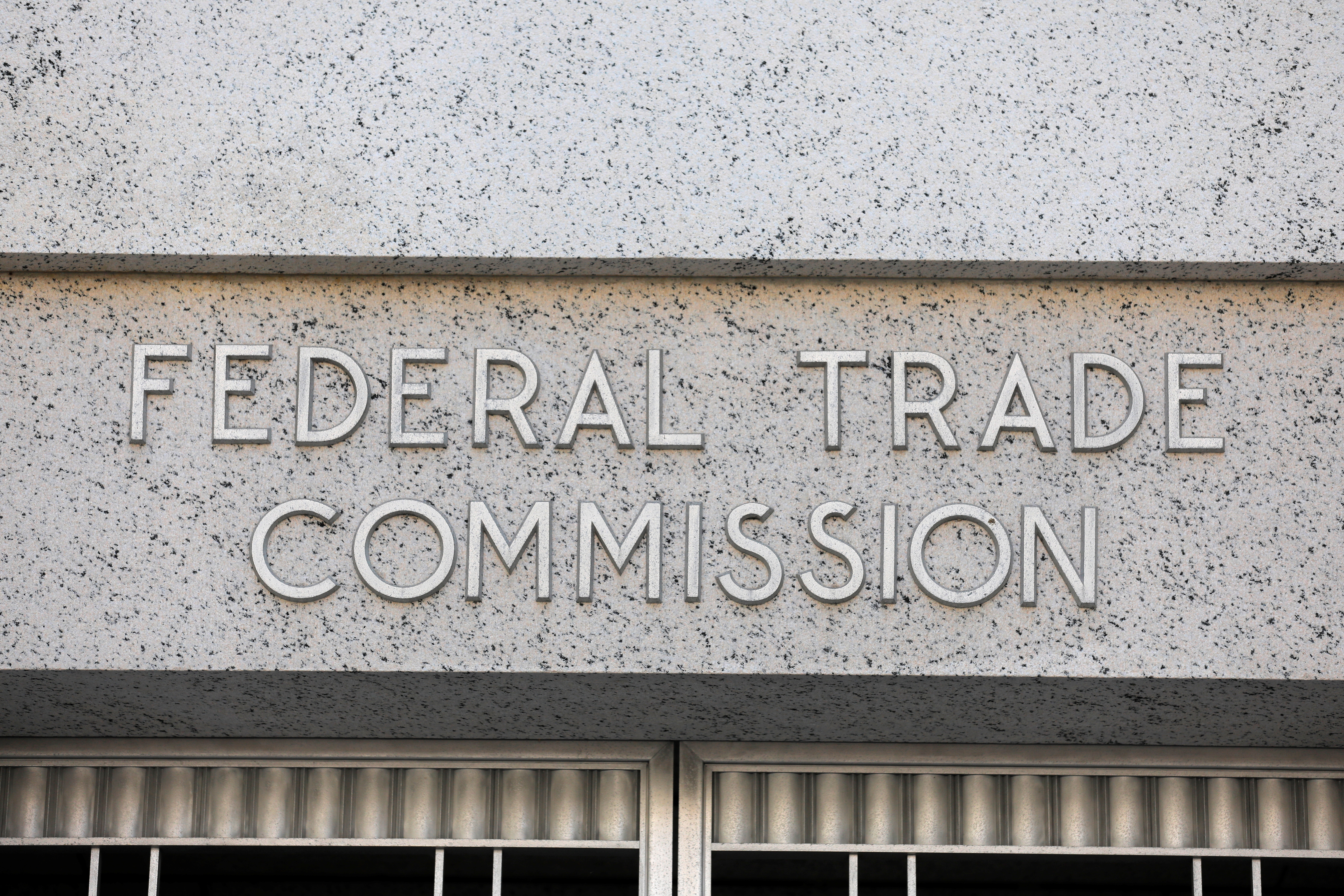 Signage is seen at the Federal Trade Commission headquarters in Washington, D.C., U.S., August 29, 2020. REUTERS/Andrew Kelly