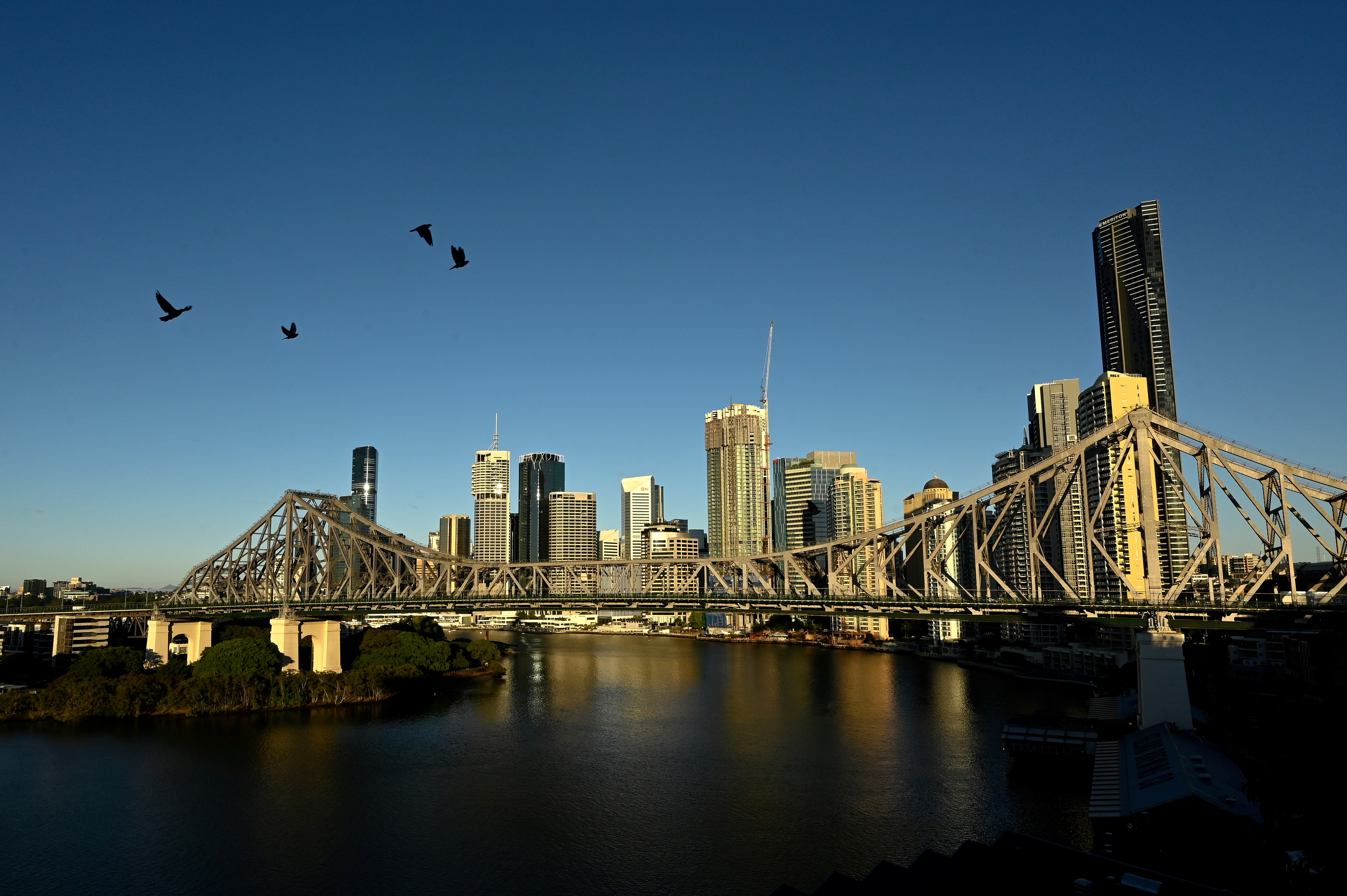 A view of the city skyline of Brisbane