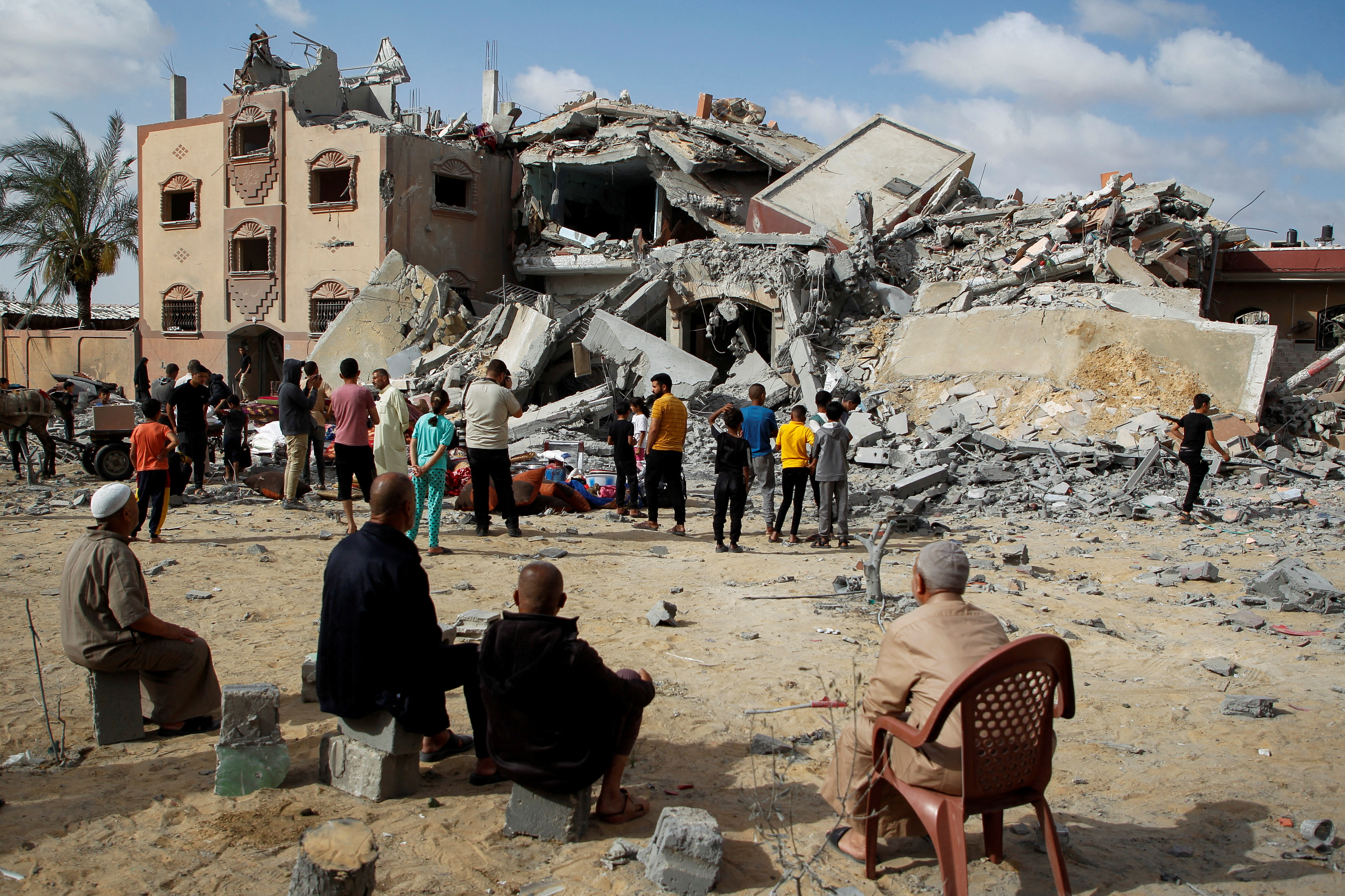 Israeli strike on a house in Rafah, in the southern Gaza Strip