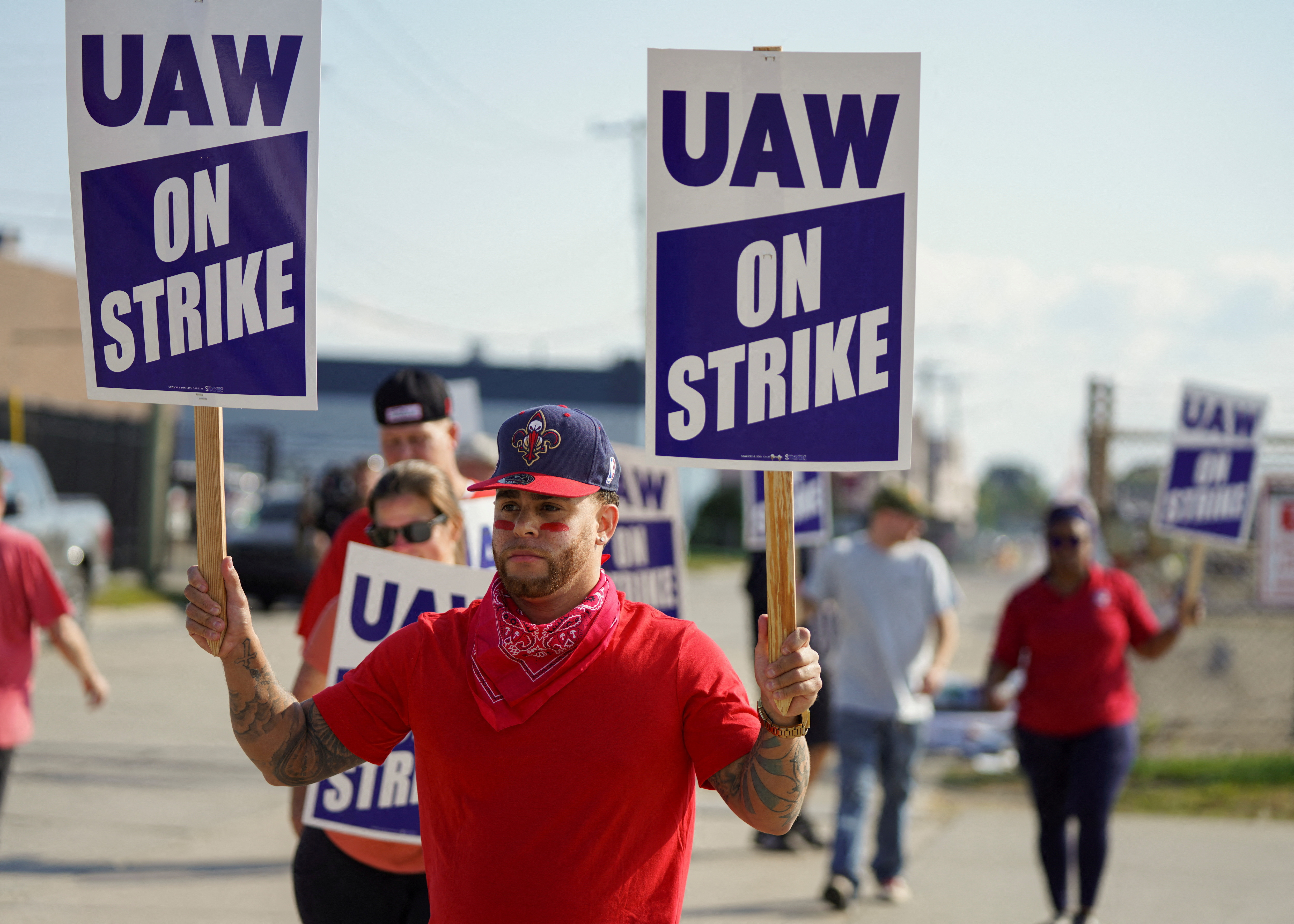 UAW strike continues, in Center Line, Michigan