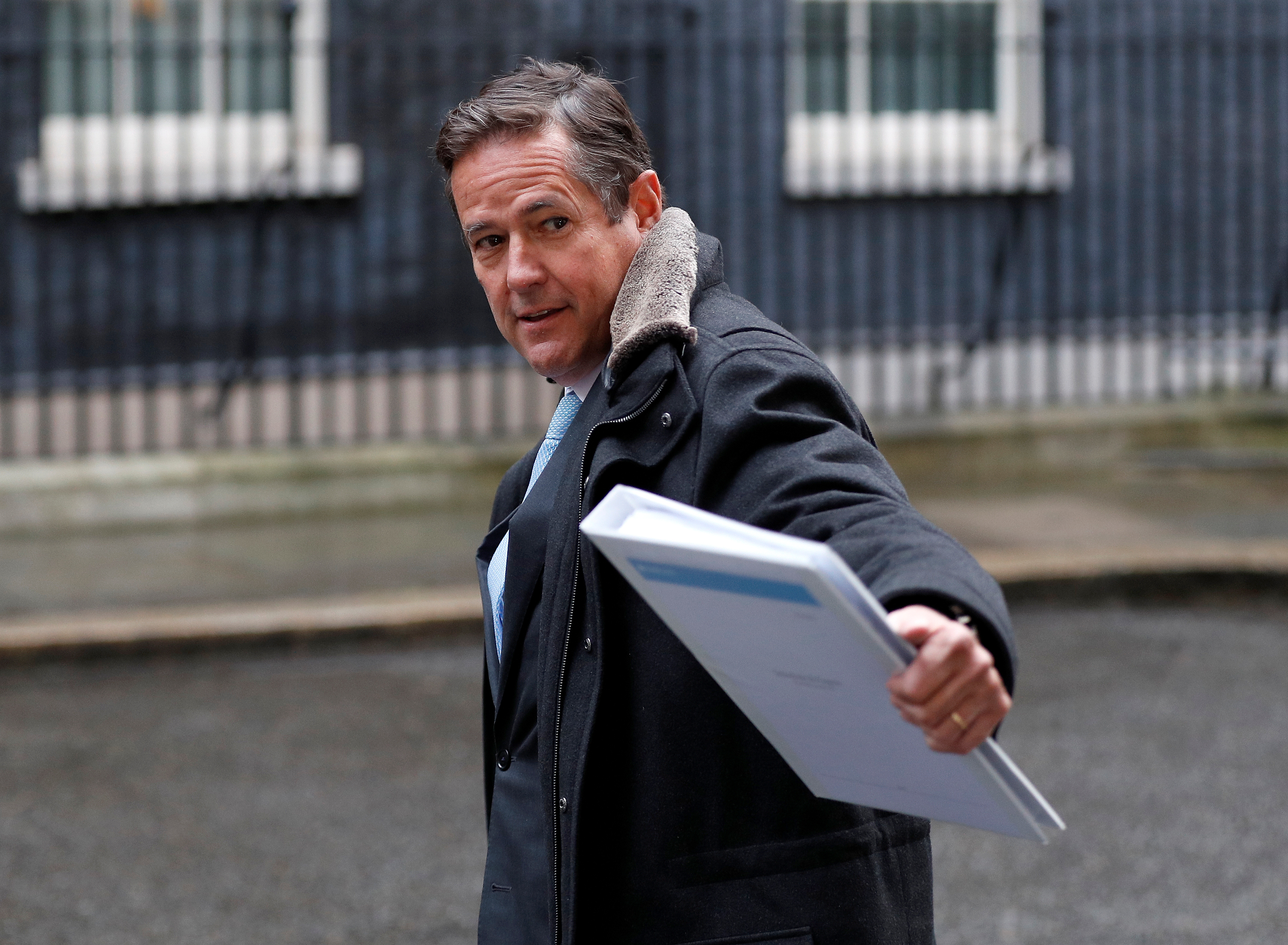 Barclays' CEO Jes Staley arrives at 10 Downing Street in London