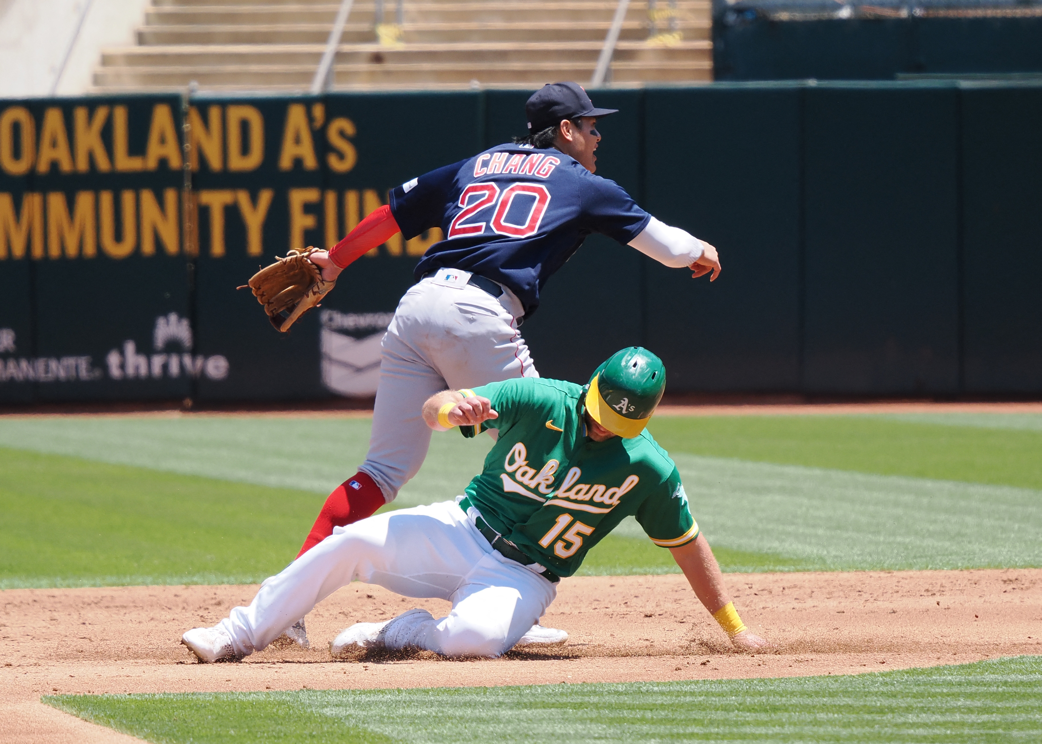 A's use 3 HRs to dispatch Red Sox