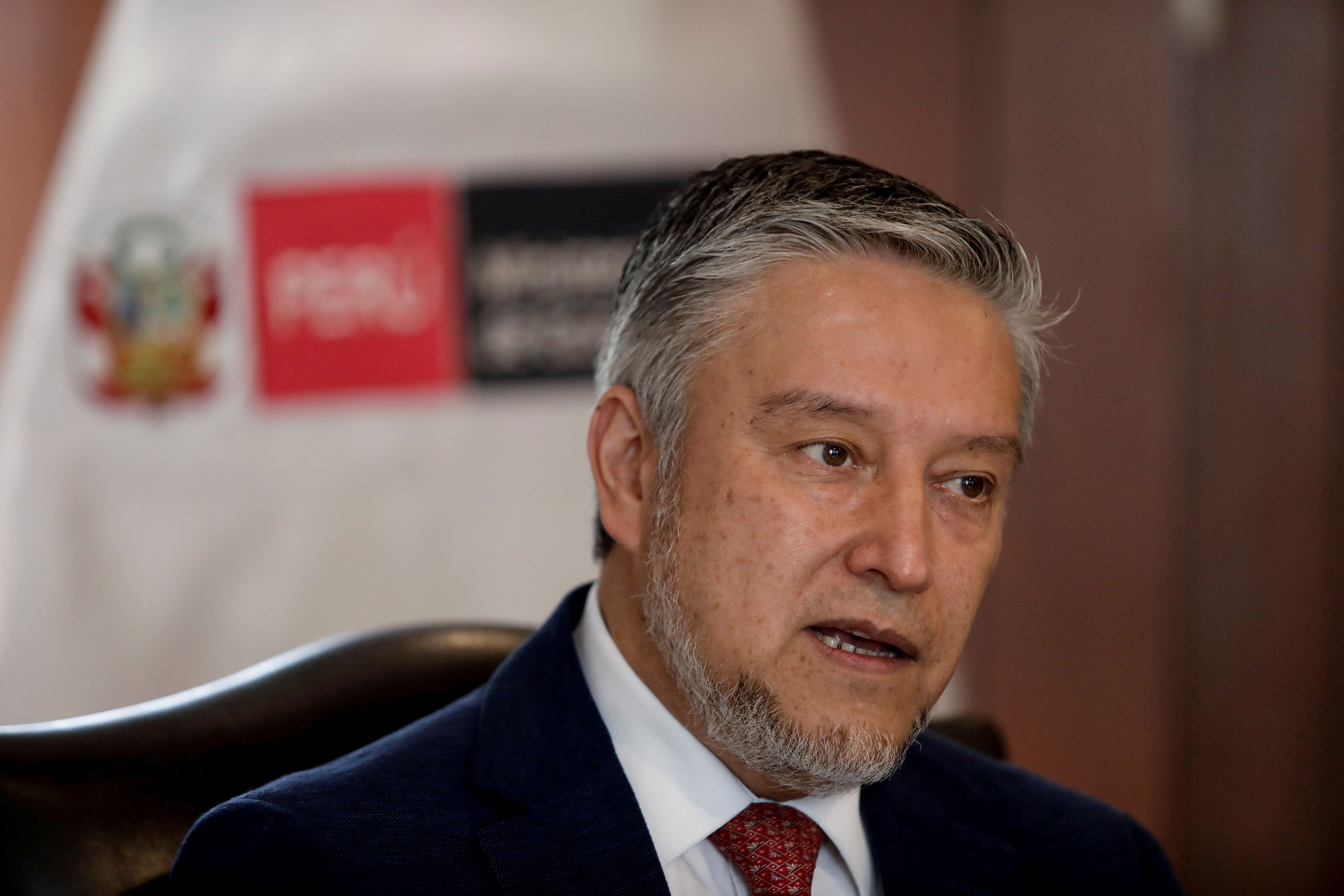 Peru's Minister of Economy and Finance Oscar Graham talks to Reuters, in Lima